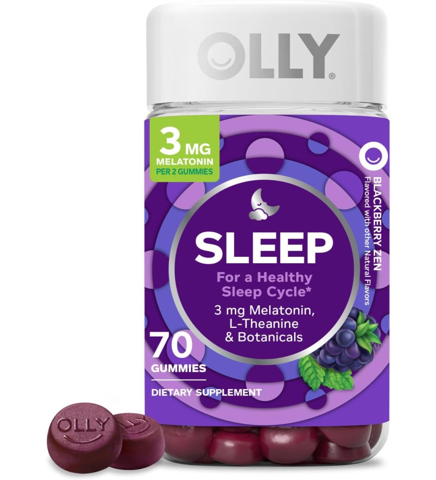 OLLY Sleep Melatonin Gummies - All Natural, 70 Count for Restful Sleep - Buy Online on GoSupps.com