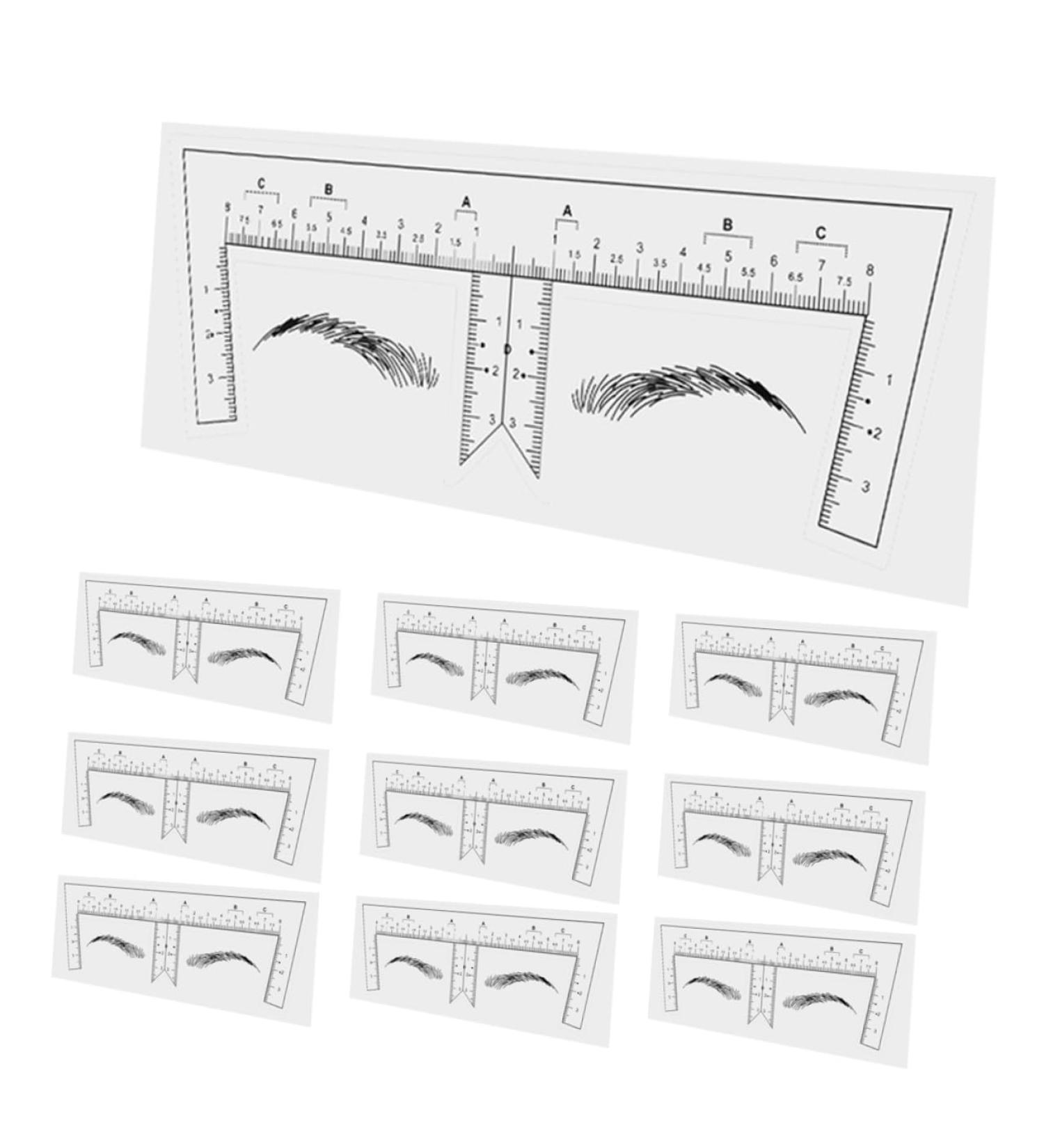  GOOHOCHY 10 Pieces Eyebrow Ruler Plastic Eyebrow Template for Makeup for Shaping Women - Buy Online on GoSupps.com