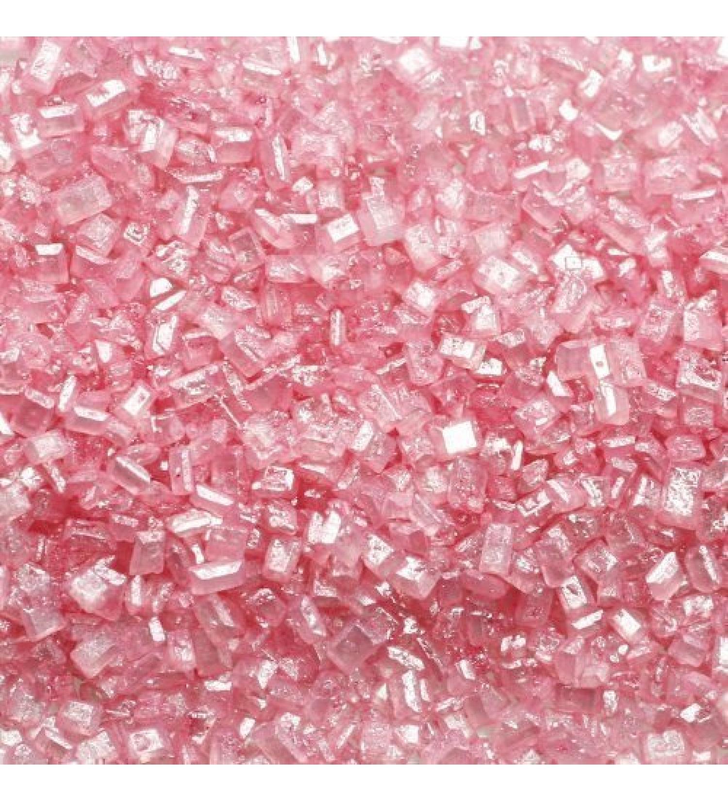 Sparkling Sugar crystals 30g - cupcake Cake Sprinkles for Decorating (Pink)