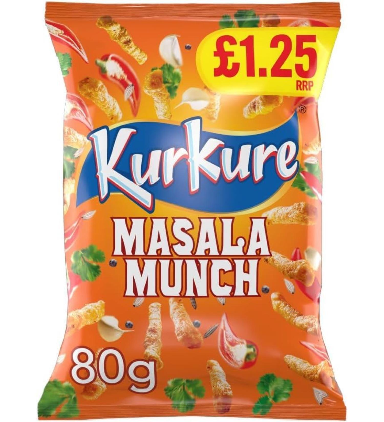 Kurkure Masala Munch 80g x 15 PMP - Buy Online on GoSupps.com