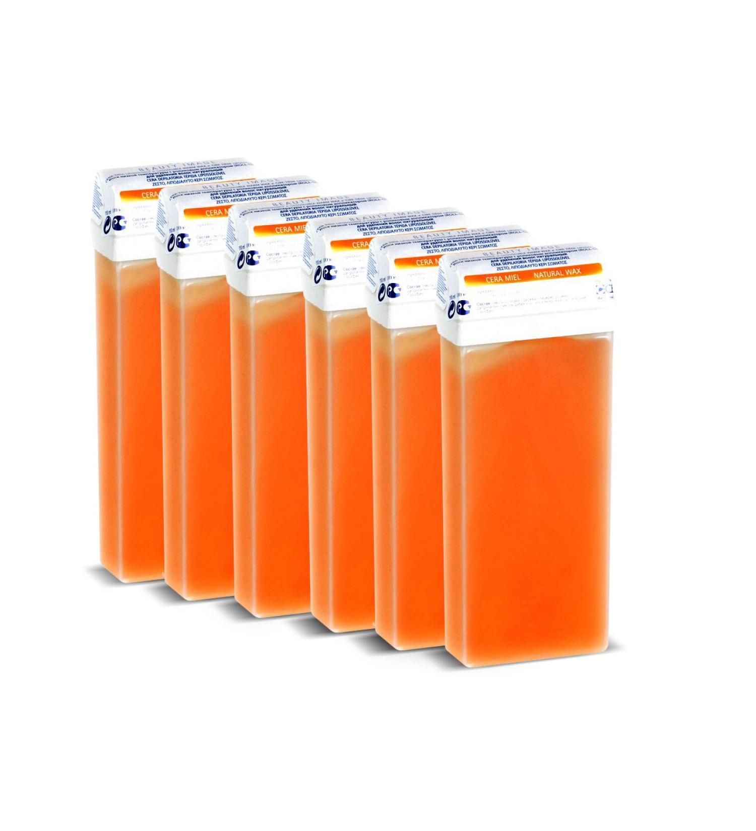 Beauty Image Natural Warm Wax Roll On - Pack of 6 Natural Honey 6 - Buy Online on GoSupps.com