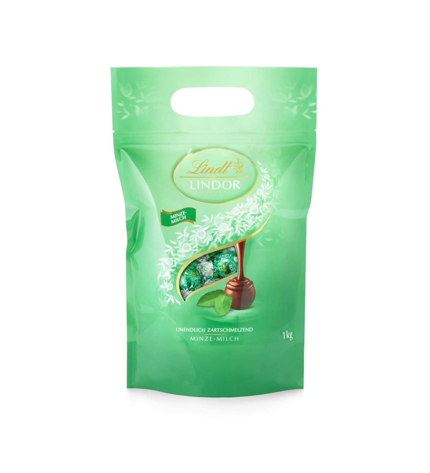 Lindt Lindor Mint Chocolate Balls 1kg Bag - 80 Count - Perfect Chocolate Gift - Buy Online on GoSupps.com