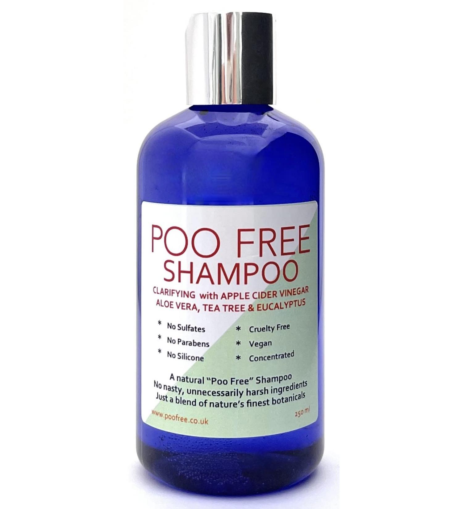 99% Natural - CLARIFYING SHAMPOO - CIDER VINEGAR COCONUT TEA TREE and EUCALYPTUS - 250 ml - POO FREE - No Sulfates No Parabens No Silicone. Concentrated. Gentle Suitable for Sensitive Skin. - Buy Online on GoSupps.com