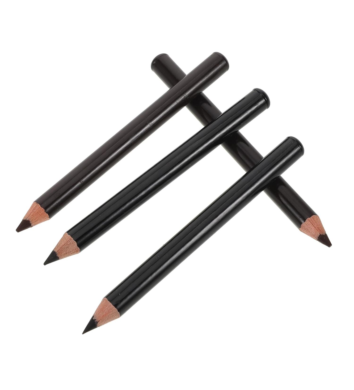 WOONEKY 4pcs Wooden Eyebrow Pencil Makeup Brow Pencil Eye Brow Makeup Pencil Brow Filler Pen Shaper - Buy Online on GoSupps.com