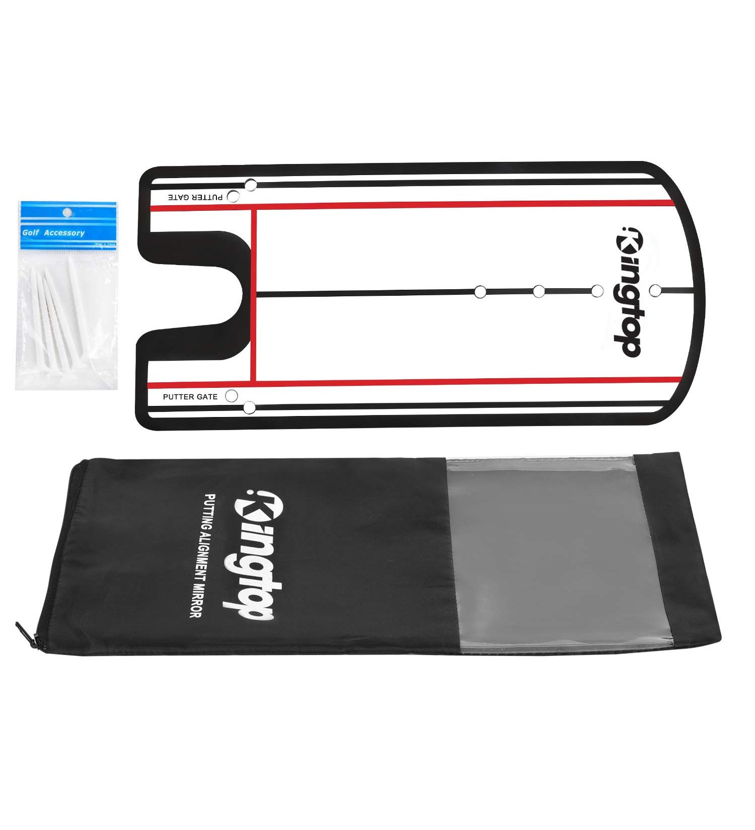 KINGTOP Golf Putting Alignment Mirror with Cup Combo - Portable Swing Training Aids - Practice Trainer with Hole Cup Set | 12L x 6W Mirror - Buy Online on GoSupps.com