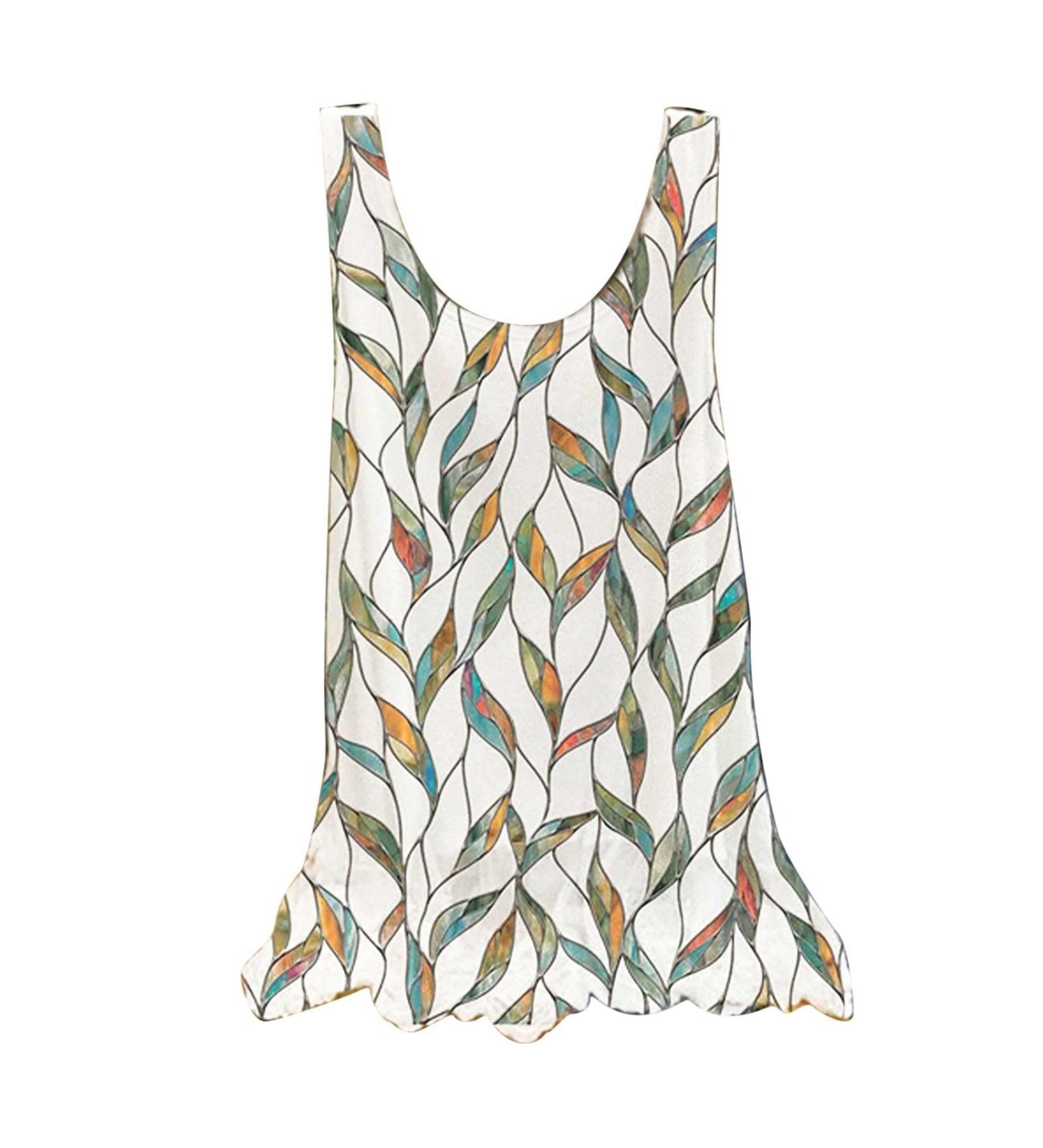 Buy Elegant Chiffon Round Neck Sleeveless Summer Tank Tops for Women - Casual & Comfortable Blouses in White XL - International Shipping Available - Buy Online on GoSupps.com