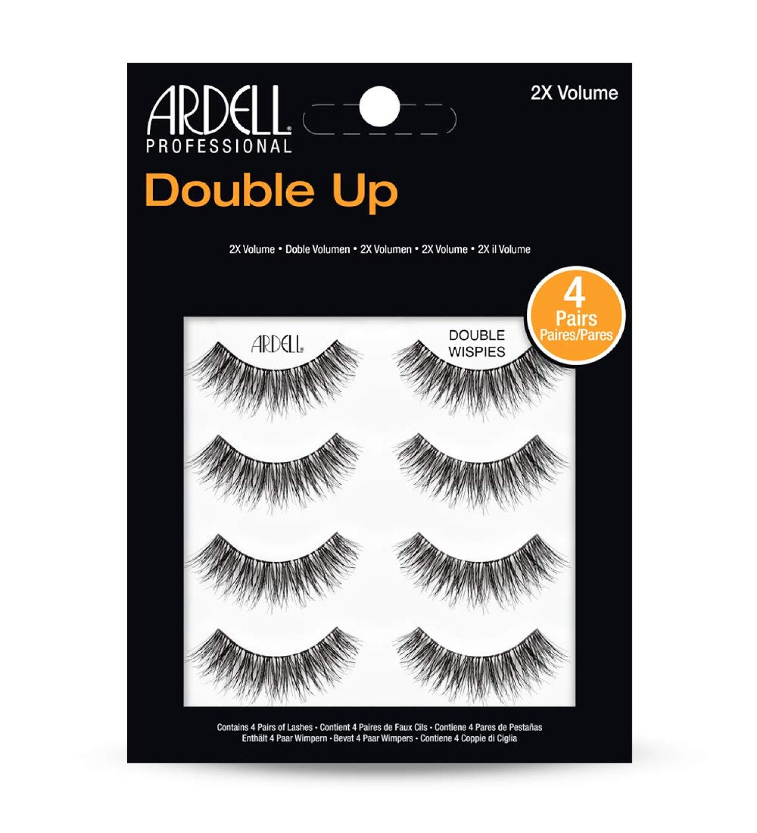 Ardell Double Up Wispies 4 Pairs - Pack of 1 | Long Lasting and Dramatic False Eyelashes - Buy Online on GoSupps.com