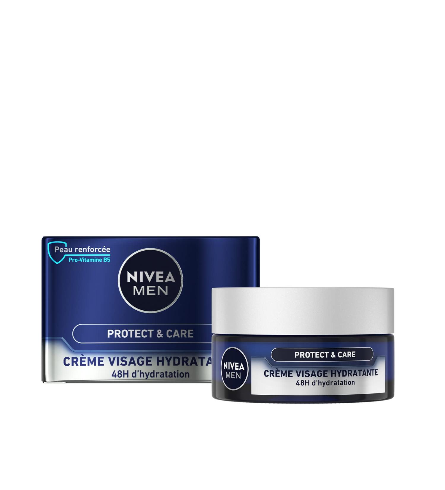 NIVEA MEN Protect & Care Express Nourishing Cream (1 x 50 ml) Nourishing moisturizing cream for dry skin daily facial care for men - Buy Online on GoSupps.com