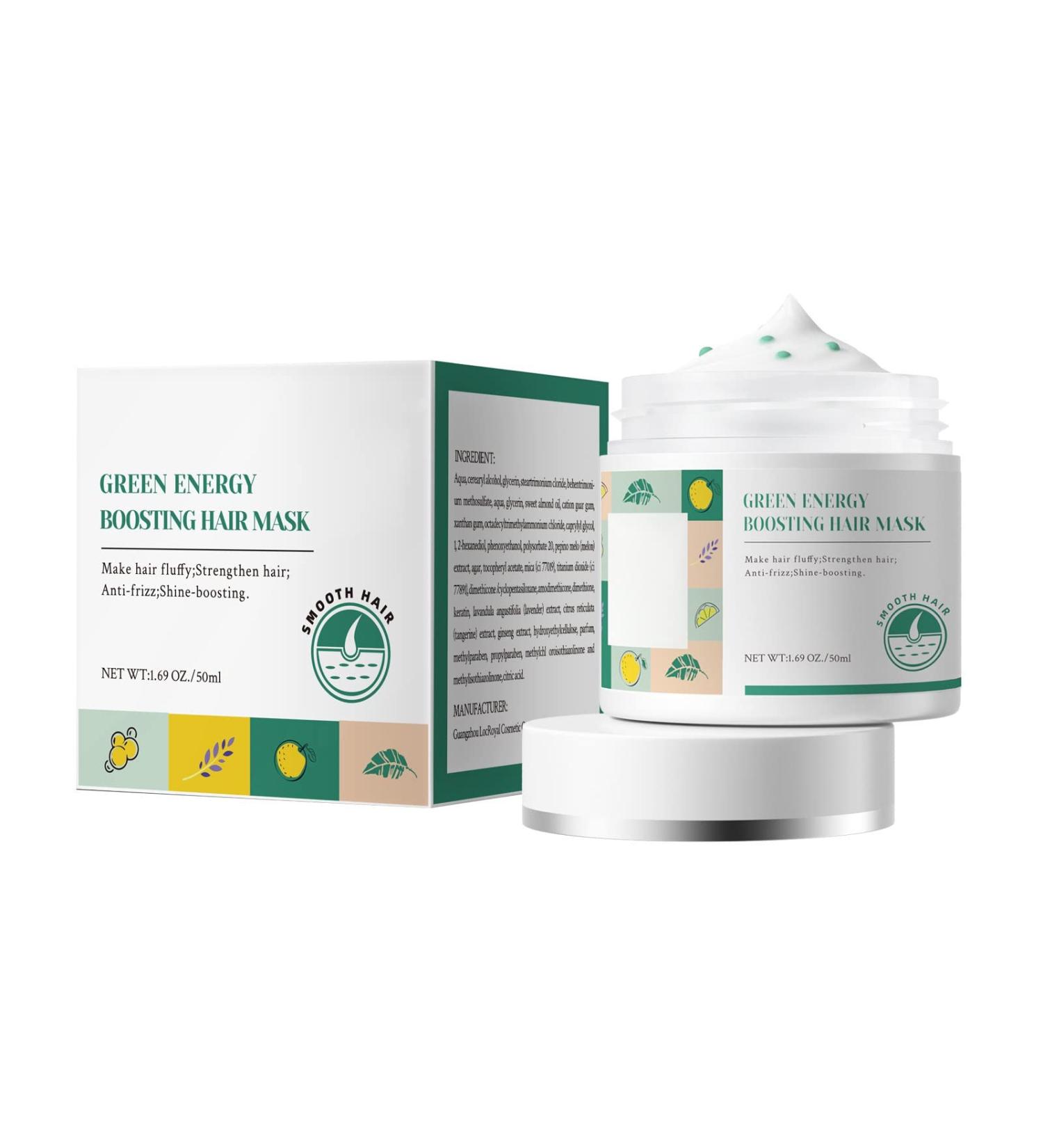 ROPALIA Green Energy Boosting Hair Mask - Anti-Hair Loss Repair Deep Conditioner - For Dry & Damaged Hair - Anti-Frizz Treatment for Split Ends & Breakage - Scalp Treatments - Hair Care - Buy Online on GoSupps.com