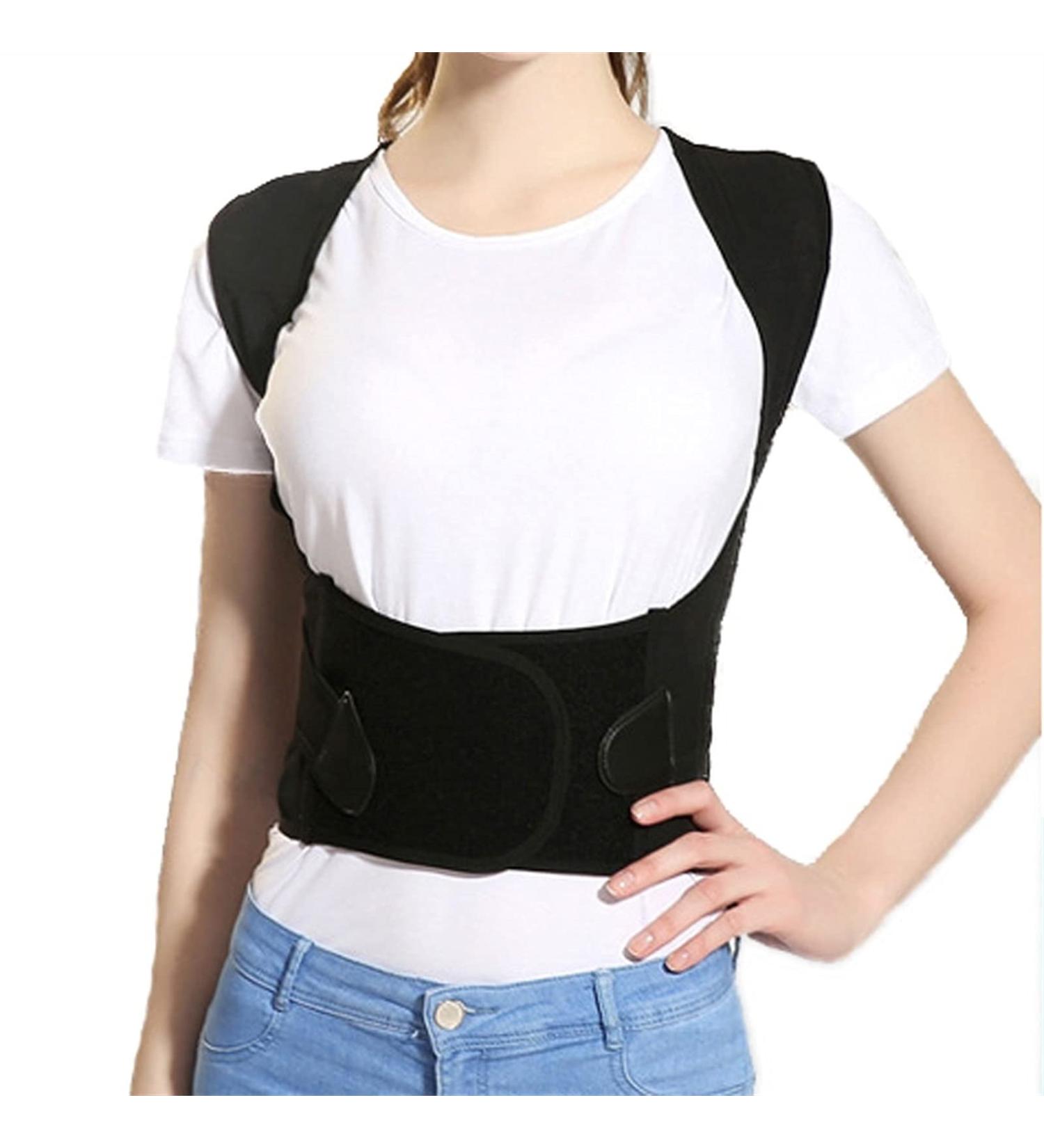 Posture Corrector for Mend Women - Adjustable Full Back Support Brace for Clavicle Support and Providing Pain Relief for Neck Back and Shoulder Elegant Svart Large - Buy Online on GoSupps.com