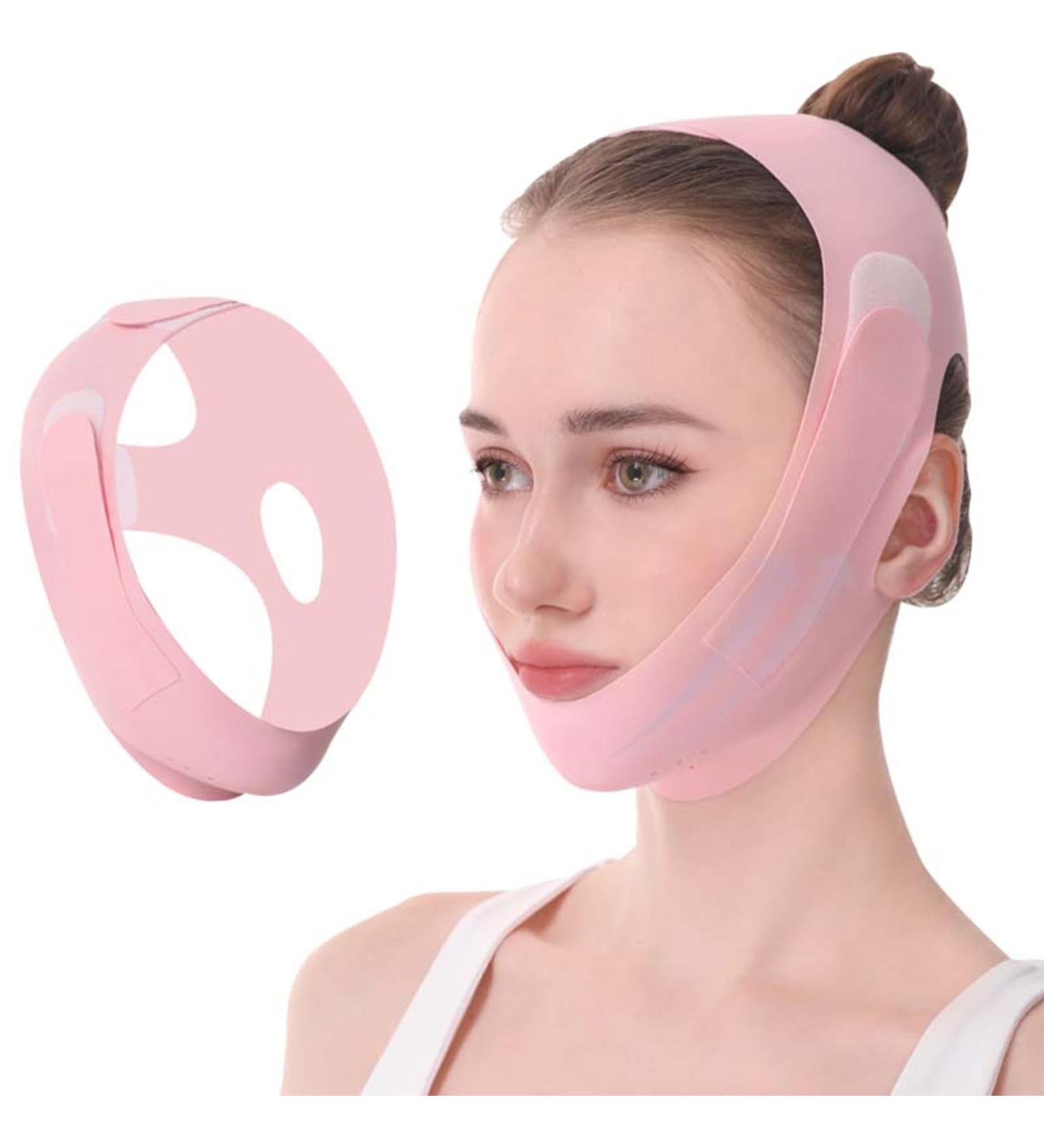 Buy Reusable V-Band Face Mask for Women - Comfortable Adjustable Pink V-Line Mask - Breathable & Stylish - Buy Online on GoSupps.com