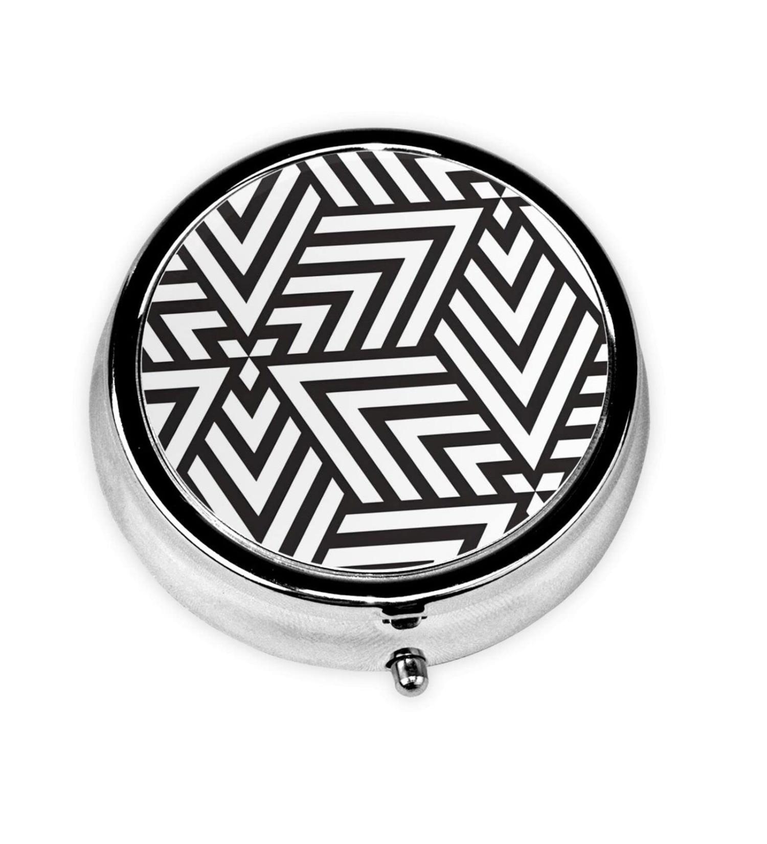 Printidearound Pill Box - 3 Compartment Travel Organizer | Portable Round Pill Box for Easy Medication Management - Buy Online on GoSupps.com