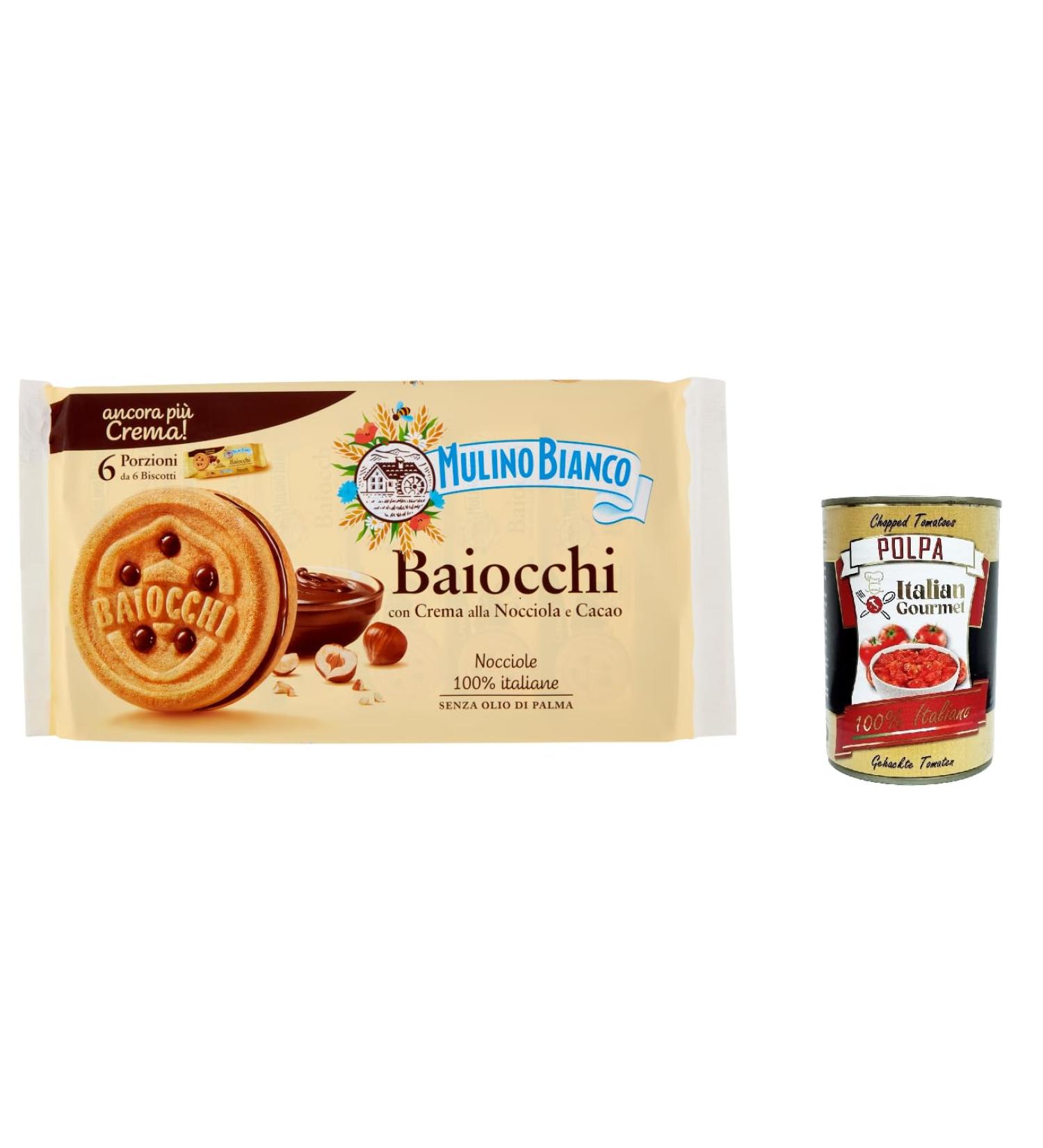  Italian Gourmet E.R. Mulino Bianco Baiocchi Biscuits Rigel Cookies Chocolate Cake 336g Snack Cookies + Italian Gourmet Pulp 400g - Buy Online on GoSupps.com
