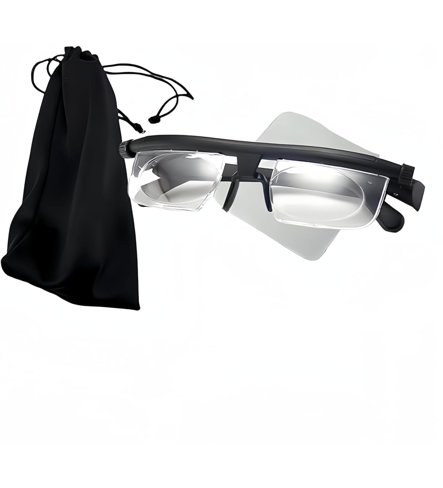 Adjustable Focus Reading Glasses -6BIS+3 | Myopia Correction Unisex Dial Adjustable | Includes Suede Cloth - Buy Online on GoSupps.com