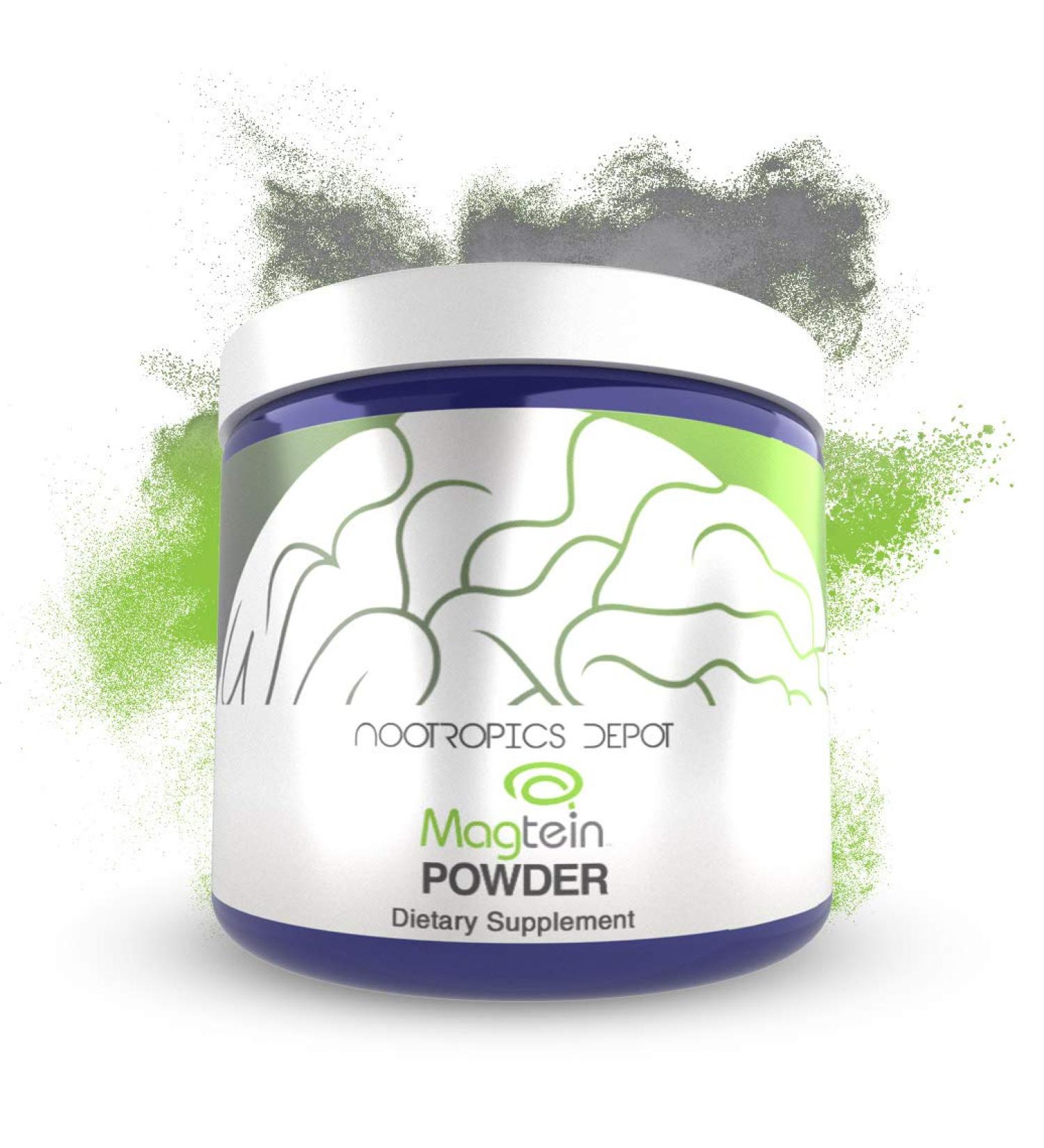 Nootropics Depot Magtein Magnesium L-Threonate Powder | 120 Grams | Mineral Supplement, Natural | Supports Mitochondrial Function, Cognitive Function | Promotes Heart & Cardiosvascular Health 4.23 Ounce (Pack of 1)