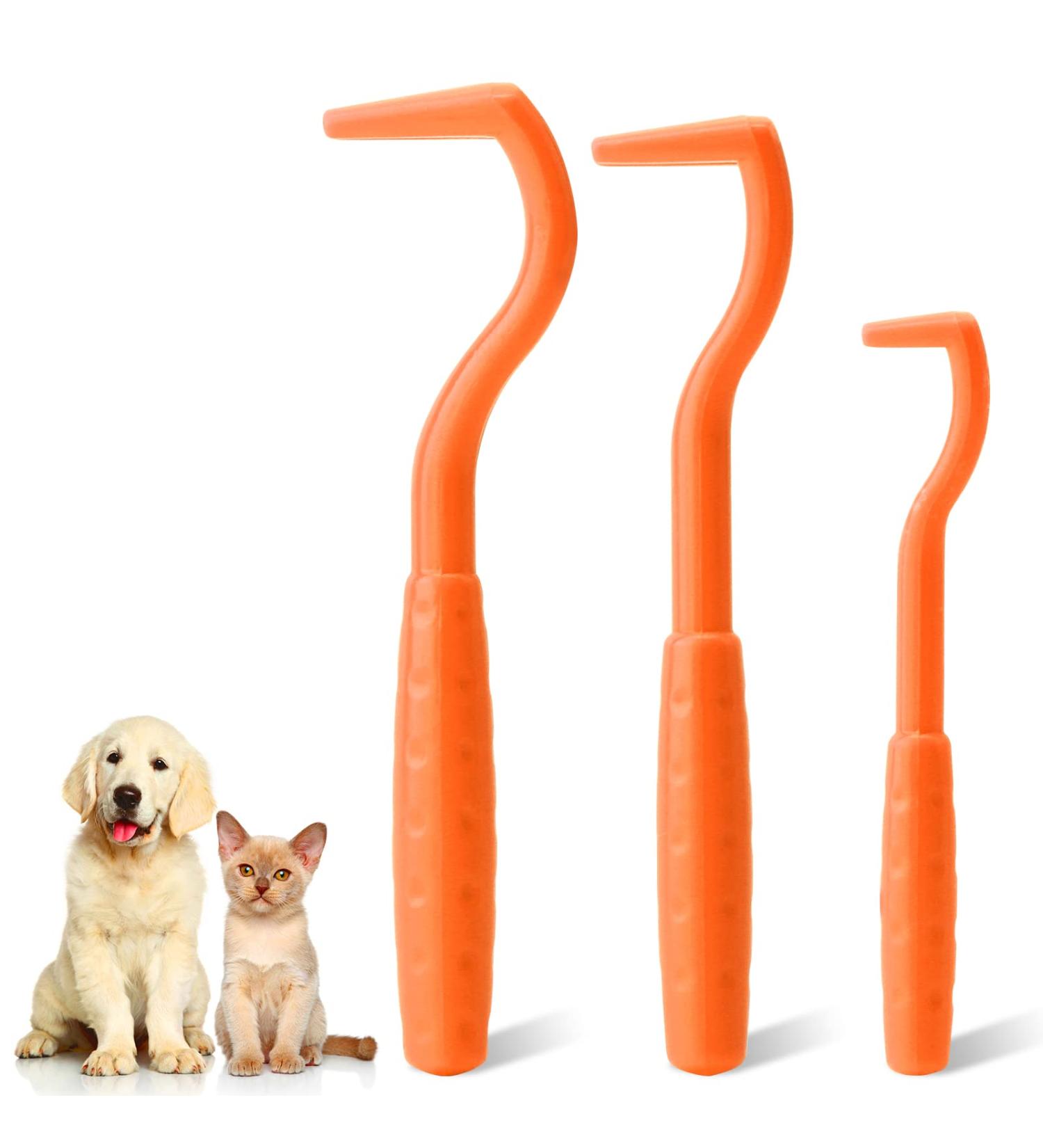 Greoer 3 Pieces of Tick Remover Tools for Dogs Painlessly Tick Removal Tool Multifunctional Tick Remover Kit for Dog Cats Rabbits Ideal Tick Hooks for Pet Shop Home Use Orange - Buy Online on GoSupps.com