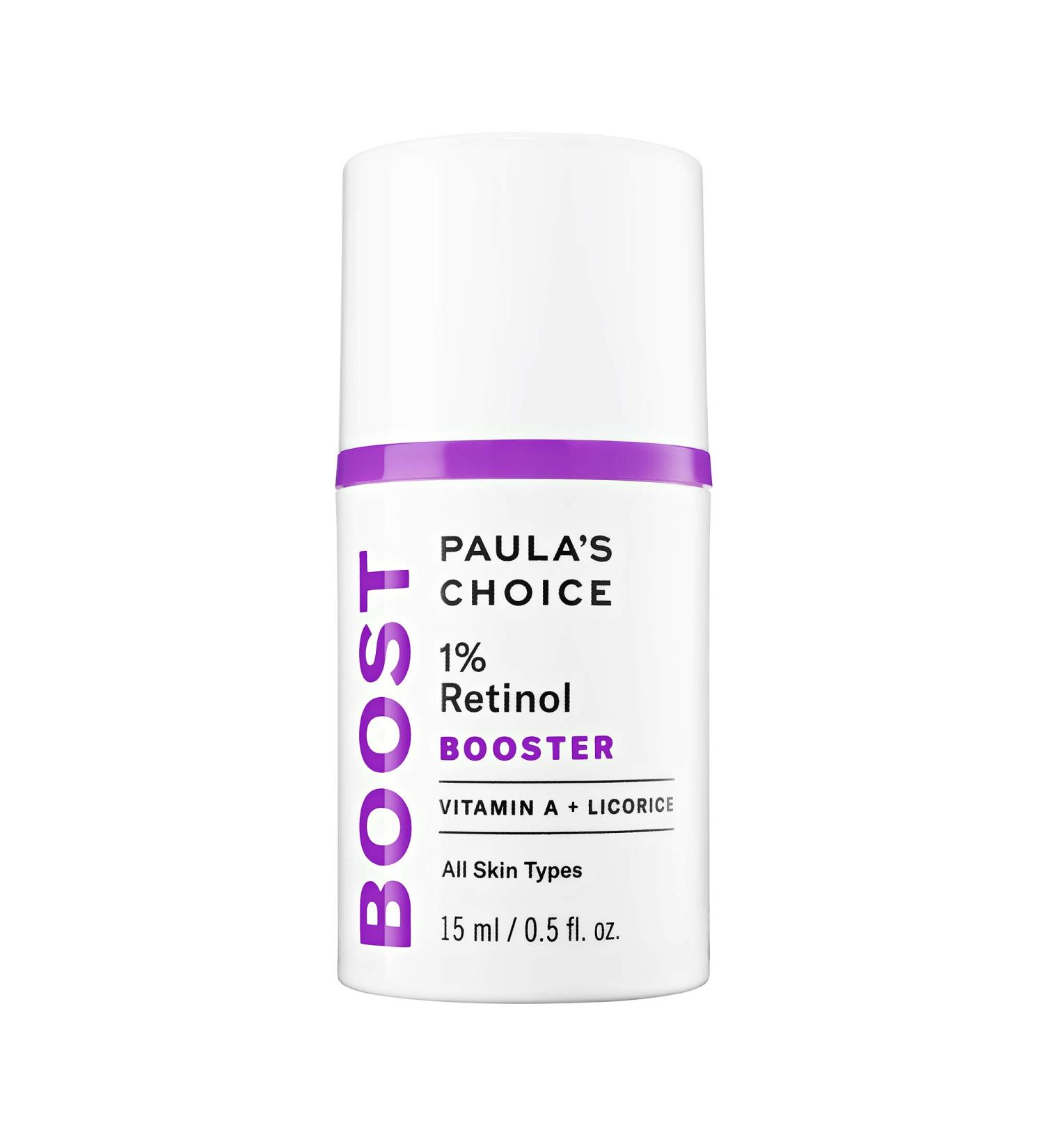 Shop Paula's Choice BOOST 1% Retinol Booster | Vitamin A & Licorice Serum for Fine Lines & Wrinkles - 0.5 oz - International Shipping - Buy Online on GoSupps.com