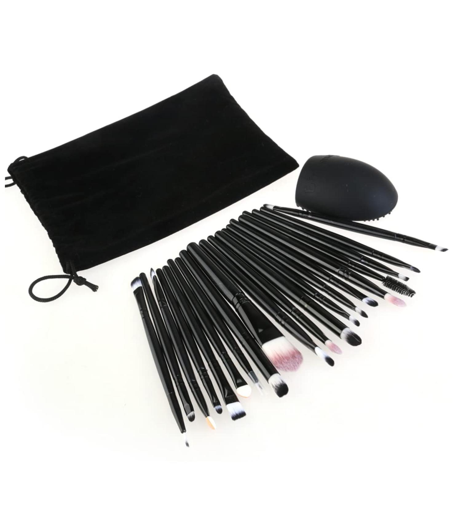 Beatifufu 20pcs Beauty Tools Flat Eyeshadow Brush Eyeshadow Blending Brush Powder Eye Blending Brush Black - Buy Online on GoSupps.com