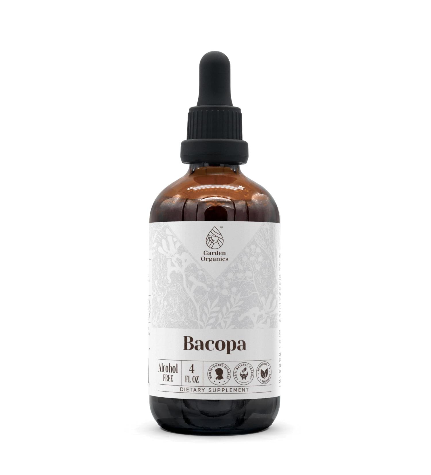 Bacopa | Alcohol-Free Extract, Herbal Drops, Relaxation, Supplement, Positive Cognitive Effect | Tincture Made from Bacopa (Bacopa Monnieri) Dried Herb 4 oz 4 Fl Oz (Pack of 1) - Buy Online on GoSupps.com