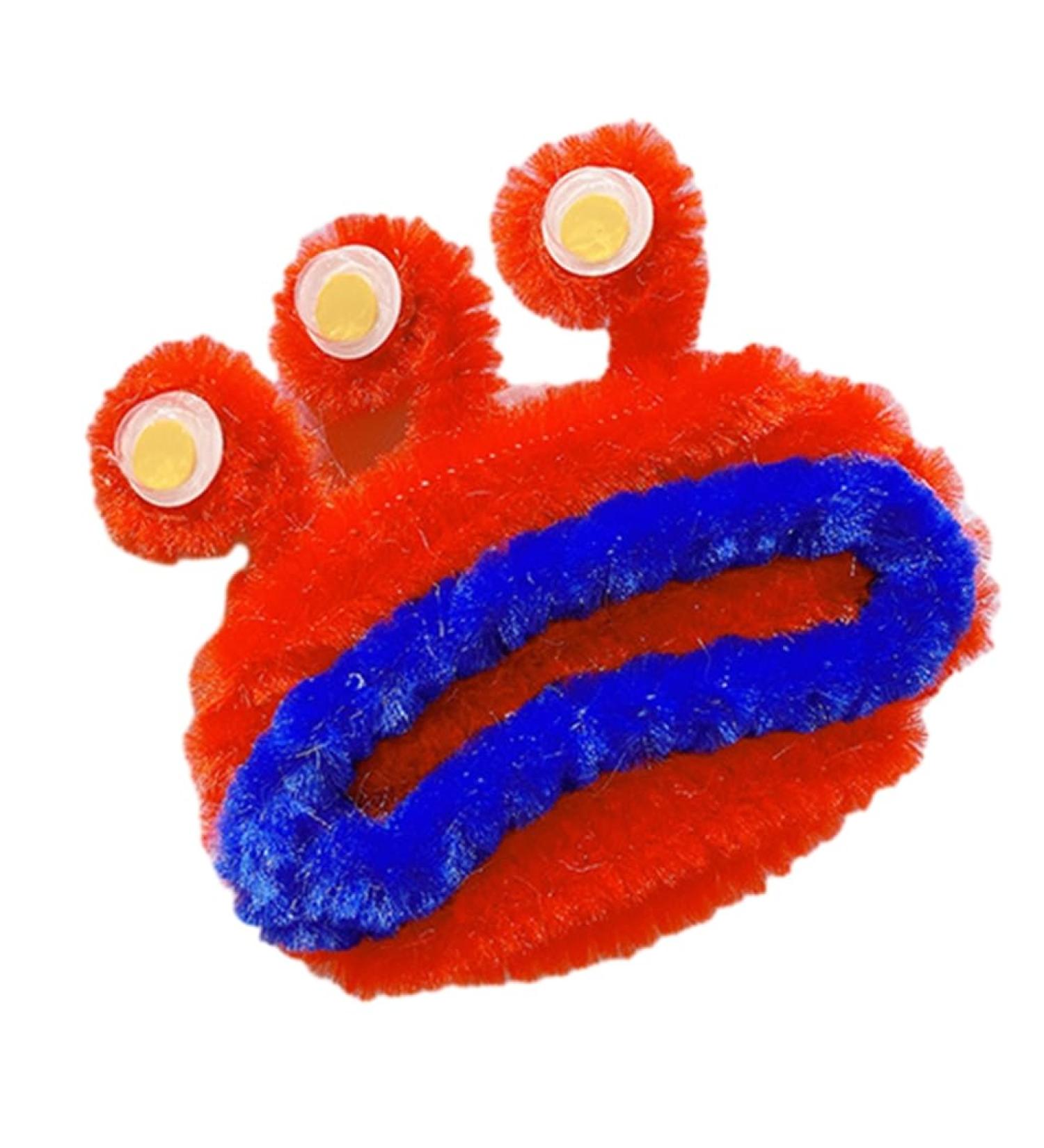PLCPDM Creative Large Mouth Frog Shape Hairpin for Girls Taking Photo Hair Barrettes Aesthetics Plush Hair Accessories Red - Buy Online on GoSupps.com