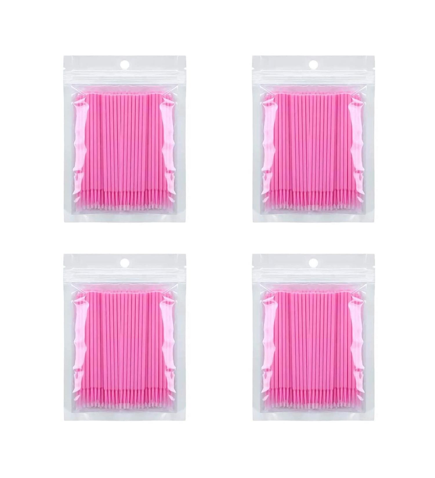 400 Micro Applicator Eyelash Brushes- Pink Mascara Wands for Extensions - Buy Online on GoSupps.com