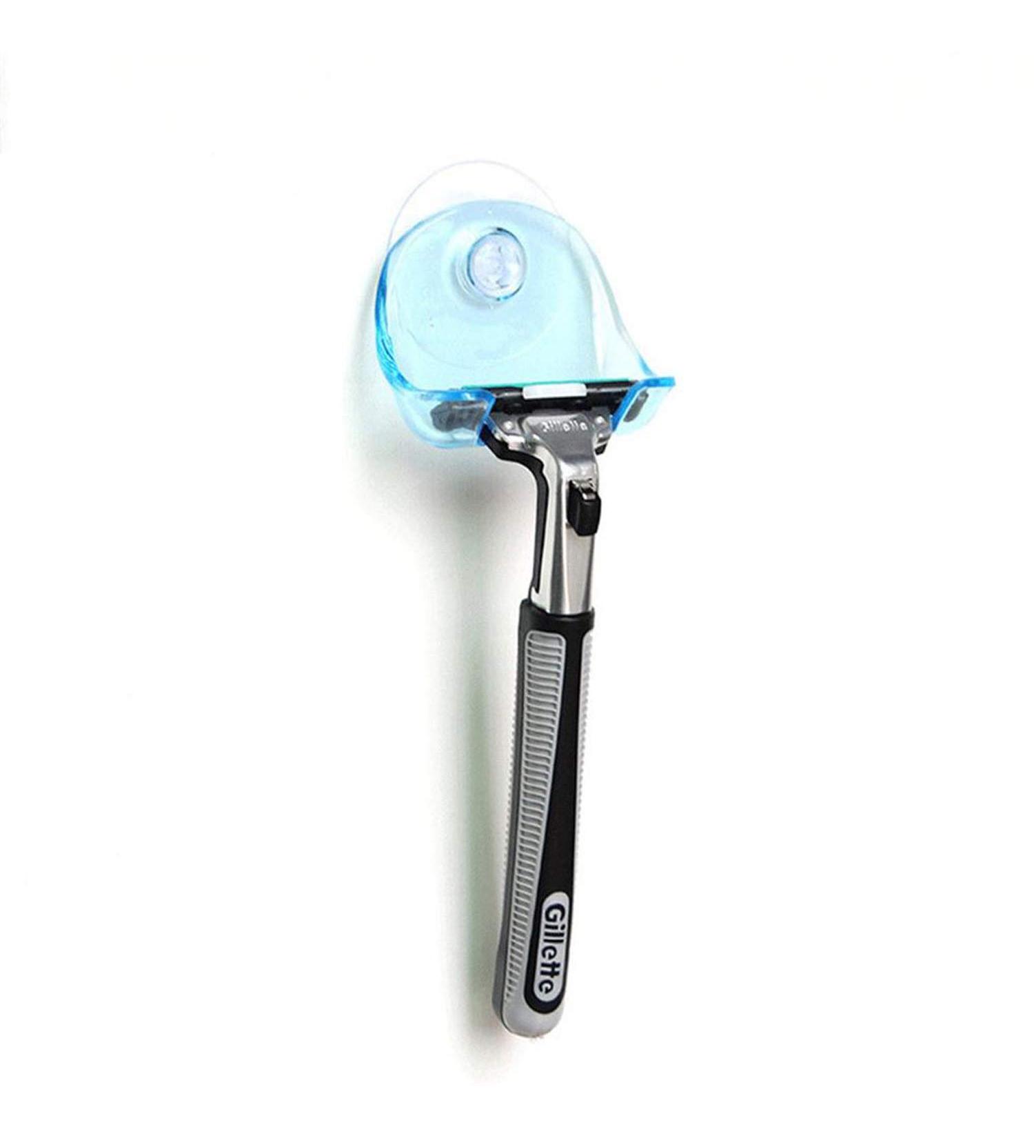 Clear Suction Razor Holder for Shower Wall - Men's and Women's Shaver Storage - Buy Online on GoSupps.com