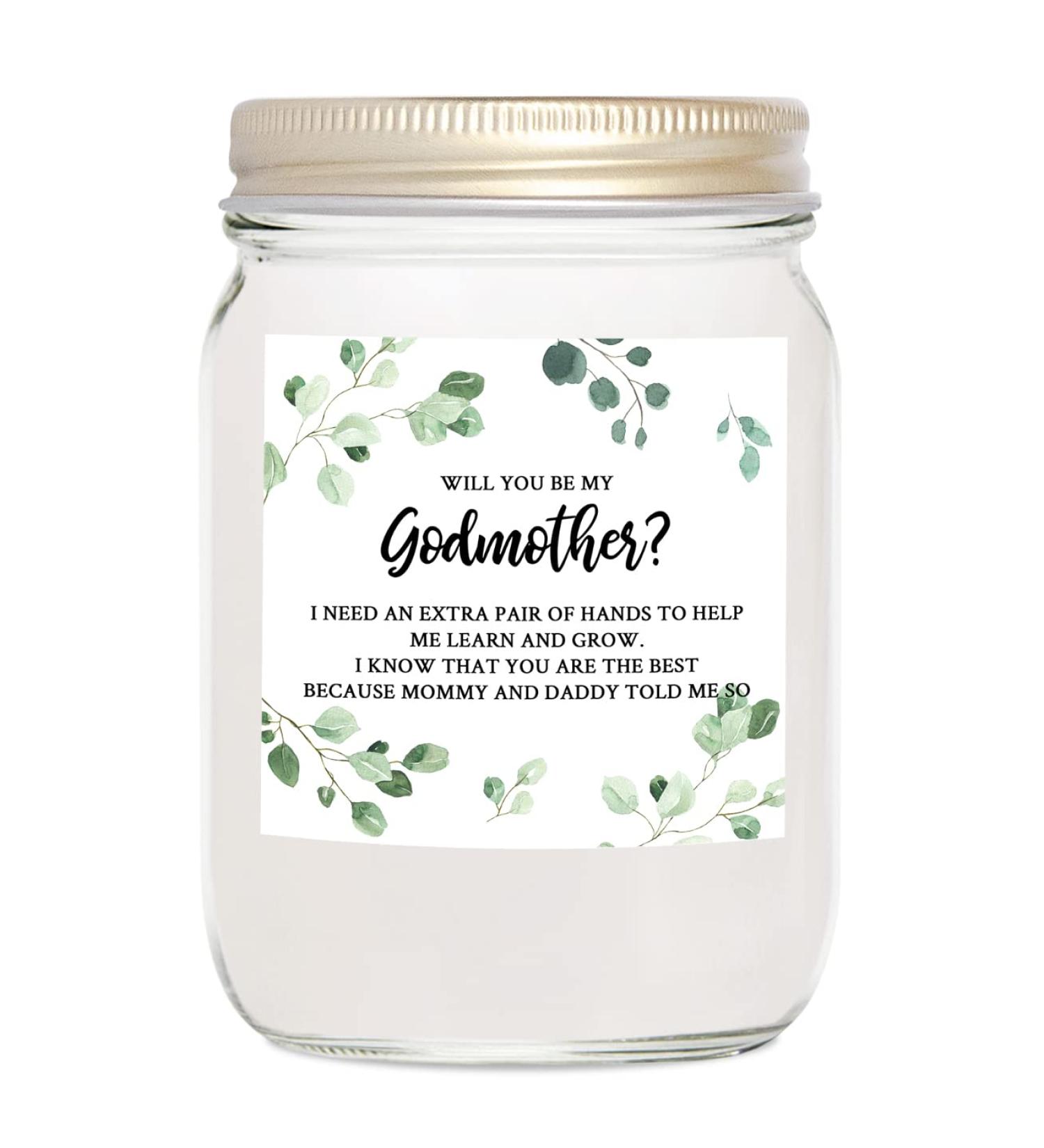 YouNique Designs Godmother Candle 7oz Soy Vegan Aromatherapy Gift | Perfect Godmother Proposal & Announcement (Lavender & Vanilla - Buy Online on GoSupps.com