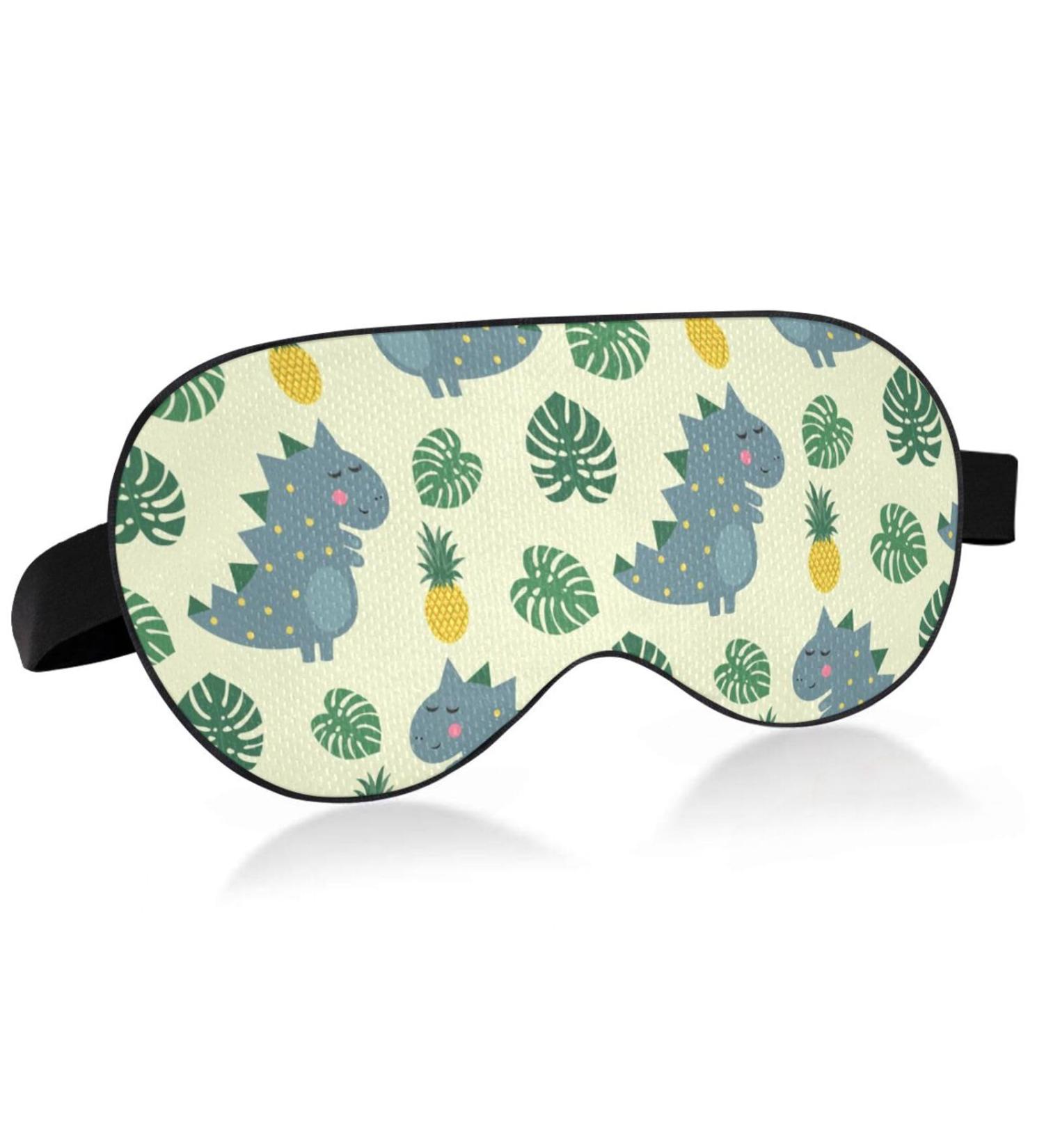Haskirky Light Blocking Eye Mask for Adults - Breathable & Adjustable | Ideal for Travel, Yoga, Meditation | Comfortable Deep Sleep Aid with Dinosaur Cartoon Design - Buy Online on GoSupps.com