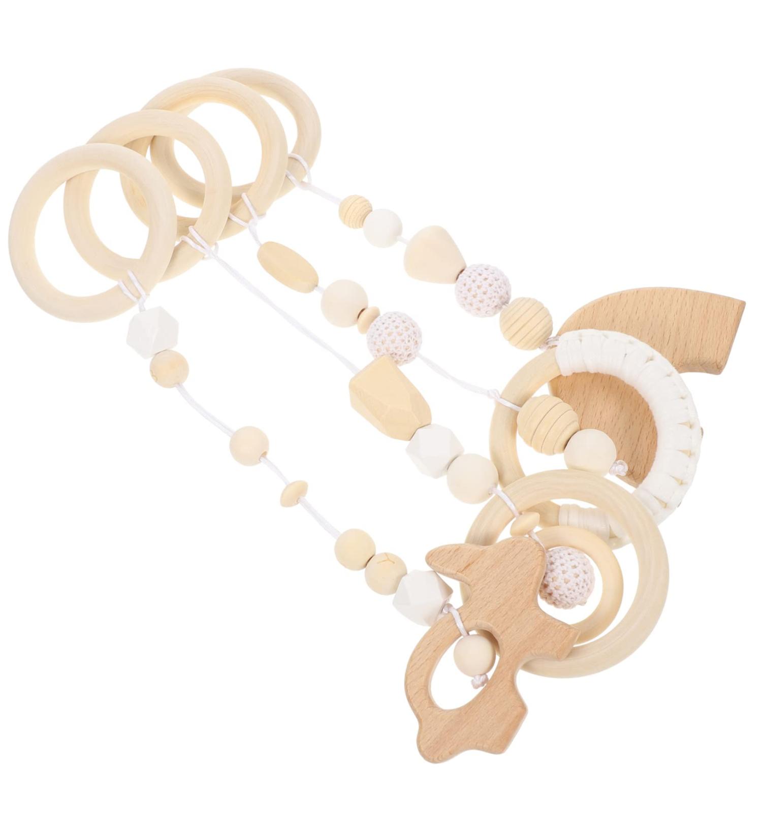 ibasenice Baby Gym Toys Set | Hanging Sensory Decor for Kids' Room | Newborn Bell Car Decorations | White Hemuhuan 26X8.5CM - Buy Online on GoSupps.com