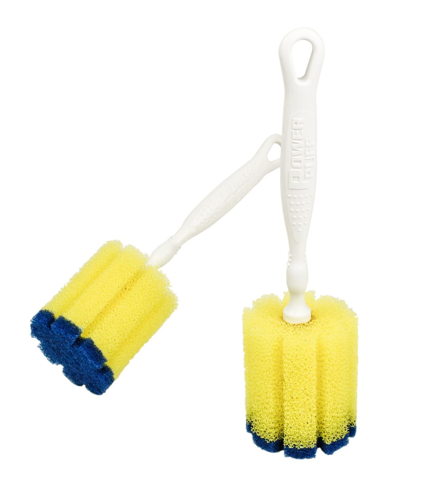PowerPuff Original 10 Handheld Dish Sponge & Bottle Scrubber | Non-Scratch, Tough on Grime | 2 Pack | Made in USA - Buy Online on GoSupps.com