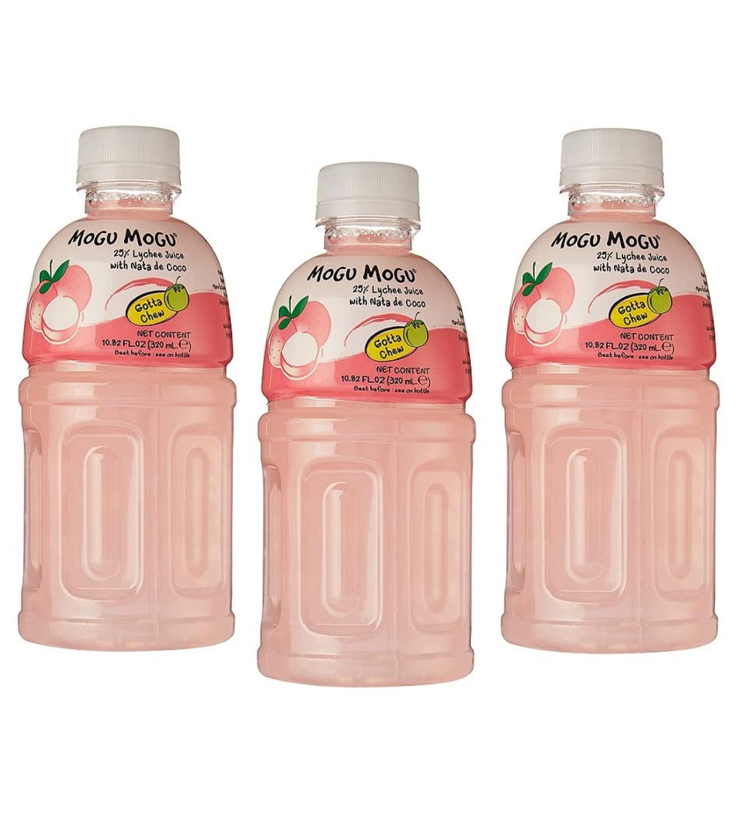  Italian Gourmet E.R. Mogu Mogu Lychee 320 ml Lychee and Nata de Coco Disposable PET Drinks Set of 3 - Buy Online on GoSupps.com