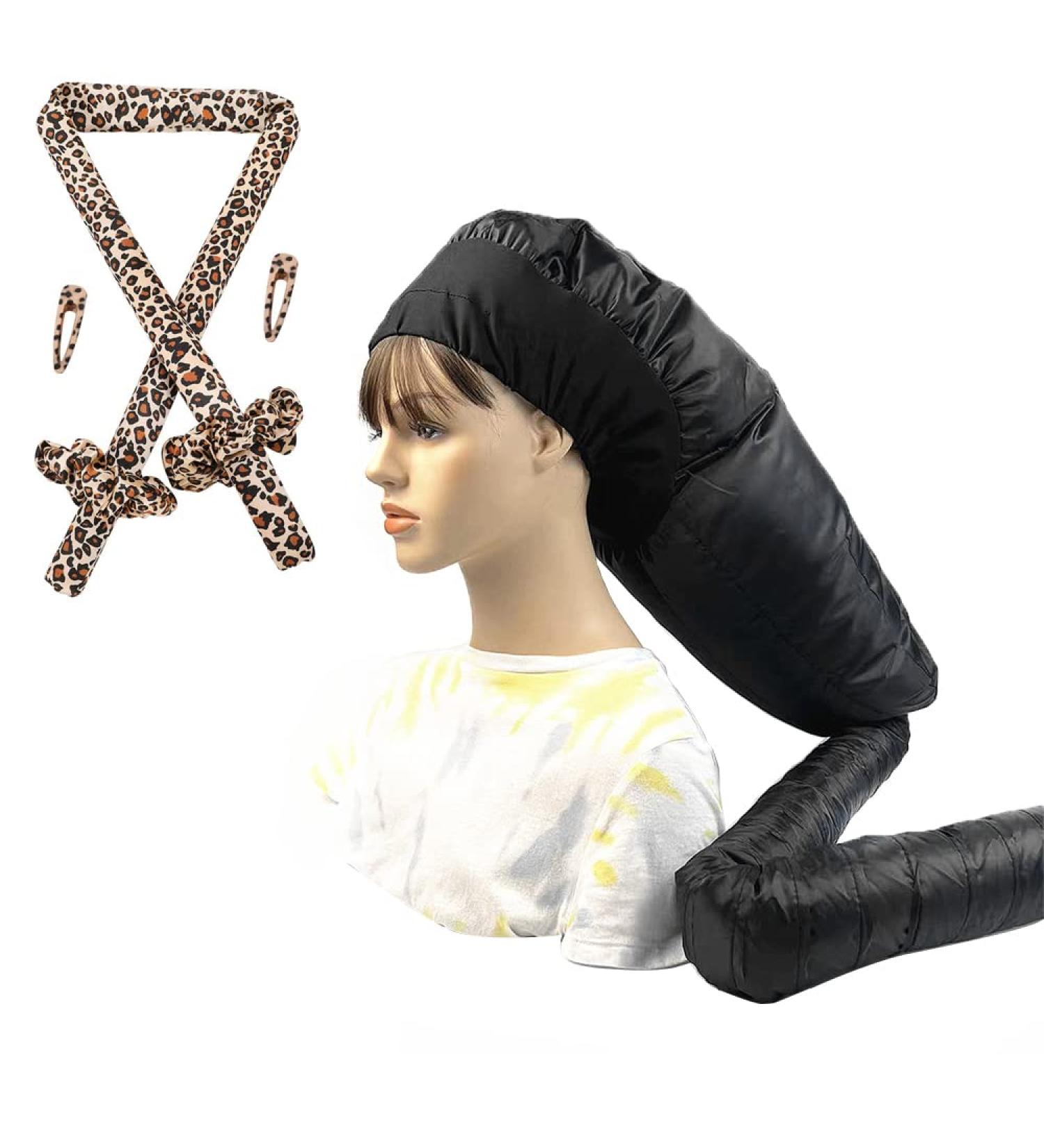 Bonnet Hood Hair Dryer and Heatless Curler Set for Natural Curly Hair Care - Buy Online on GoSupps.com