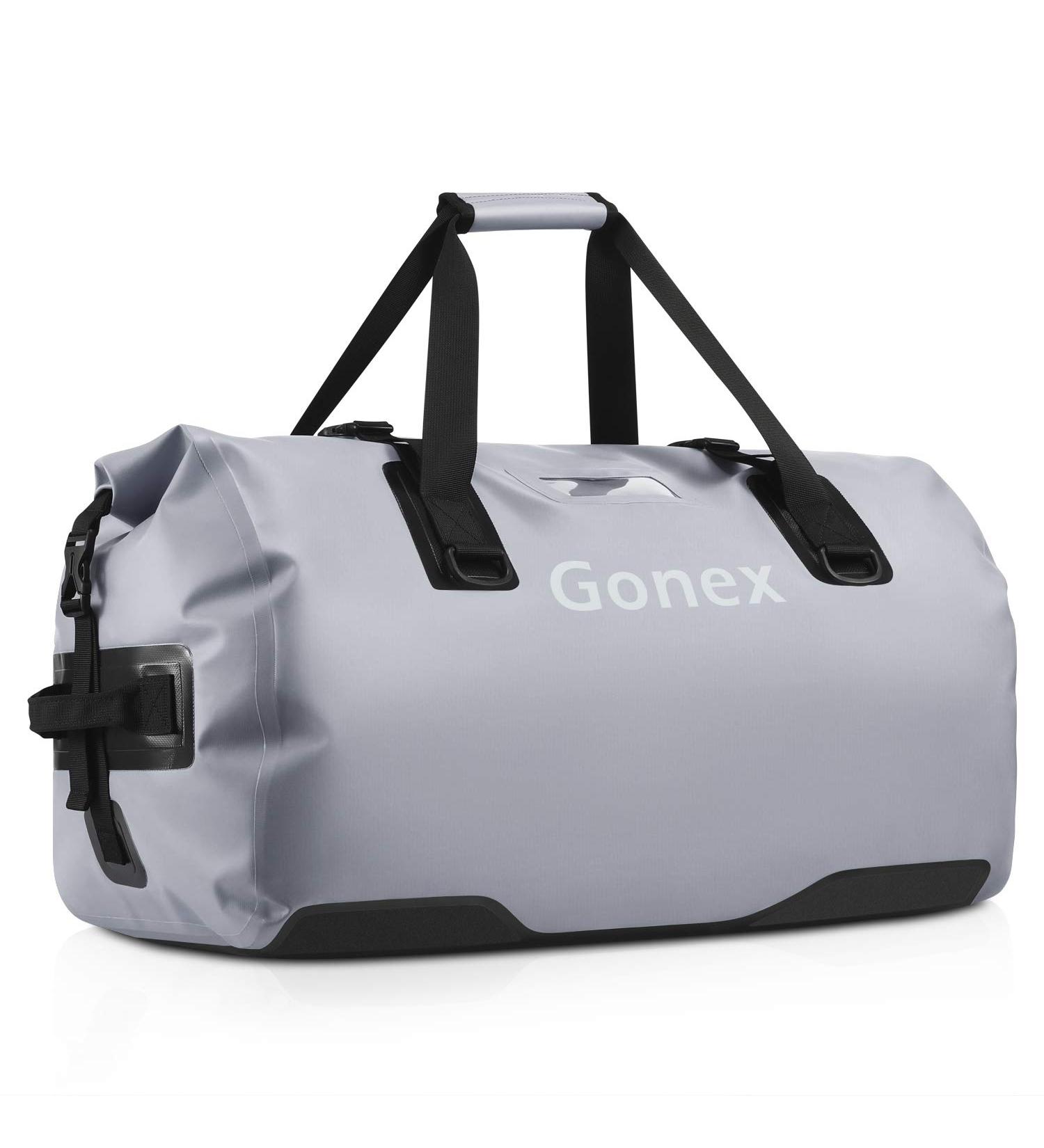 Gonex 60L 80L Extra Large Waterproof Duffle Travel Dry Duffel Bag Heavy Duty Bag with Durable Straps & Handles for Kayaking Paddleboarding Boating Rafting Fishing Gray 80L - Buy Online on GoSupps.com