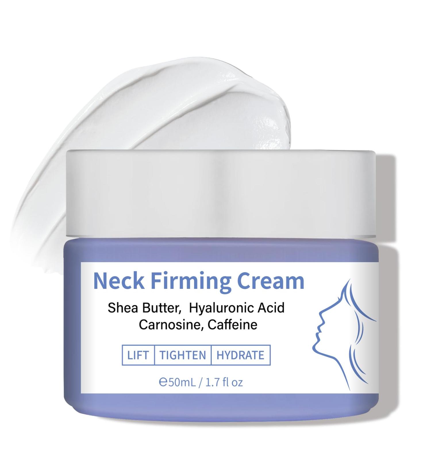 Neck Firming Cream - Anti-Aging Lift for Crepey Skin | Organic Tightening & Smoothing Neck & D collet Cream - 1.7 Floz - Buy Online on GoSupps.com