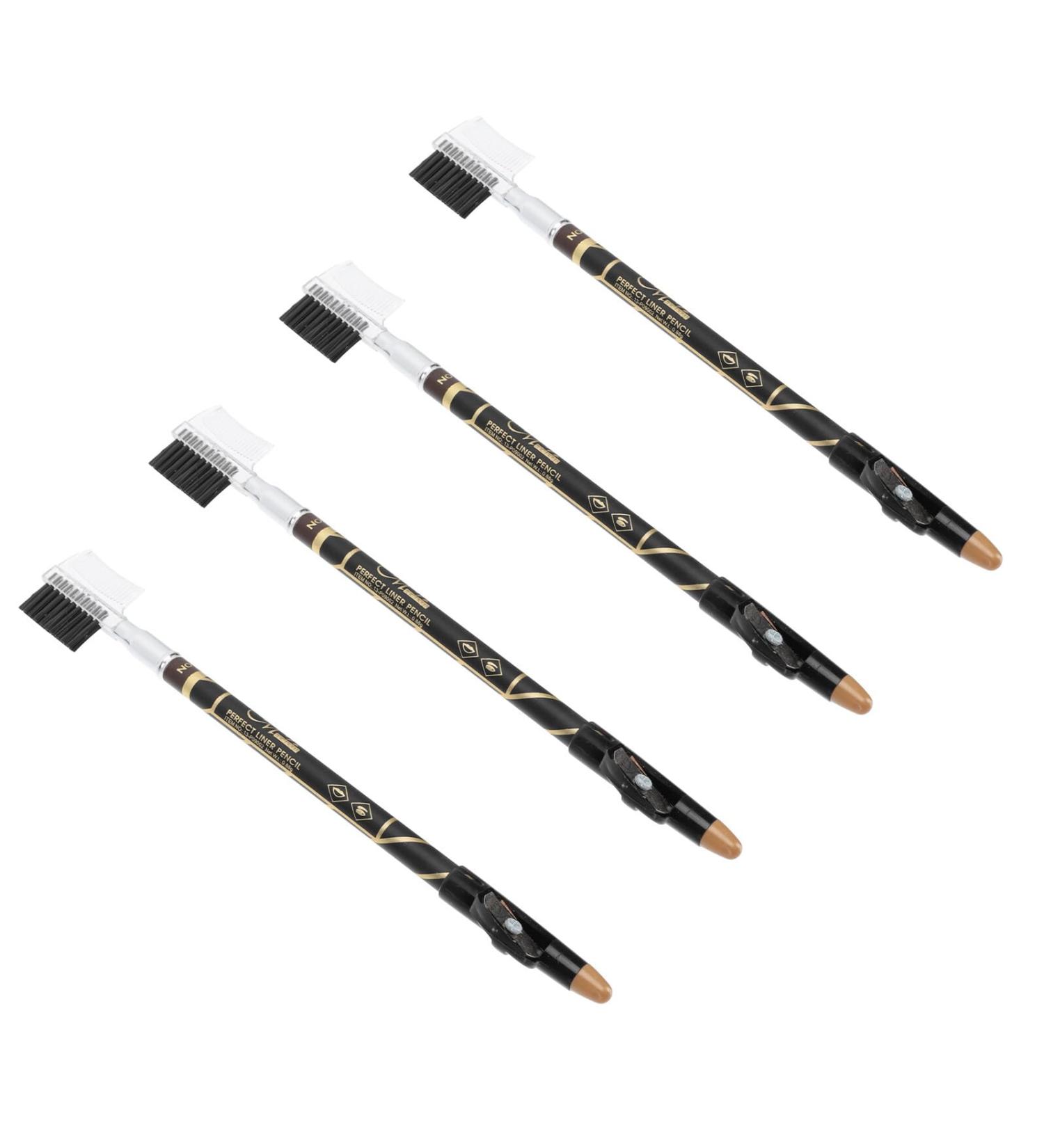Vaguelly 4 pi ces Crayons Sourcils tanches avec Pinceaux Biseaut s Outils de Maquillage Portables pour Femmes pour Dessin et D finition des Sourcils - Buy Online on GoSupps.com