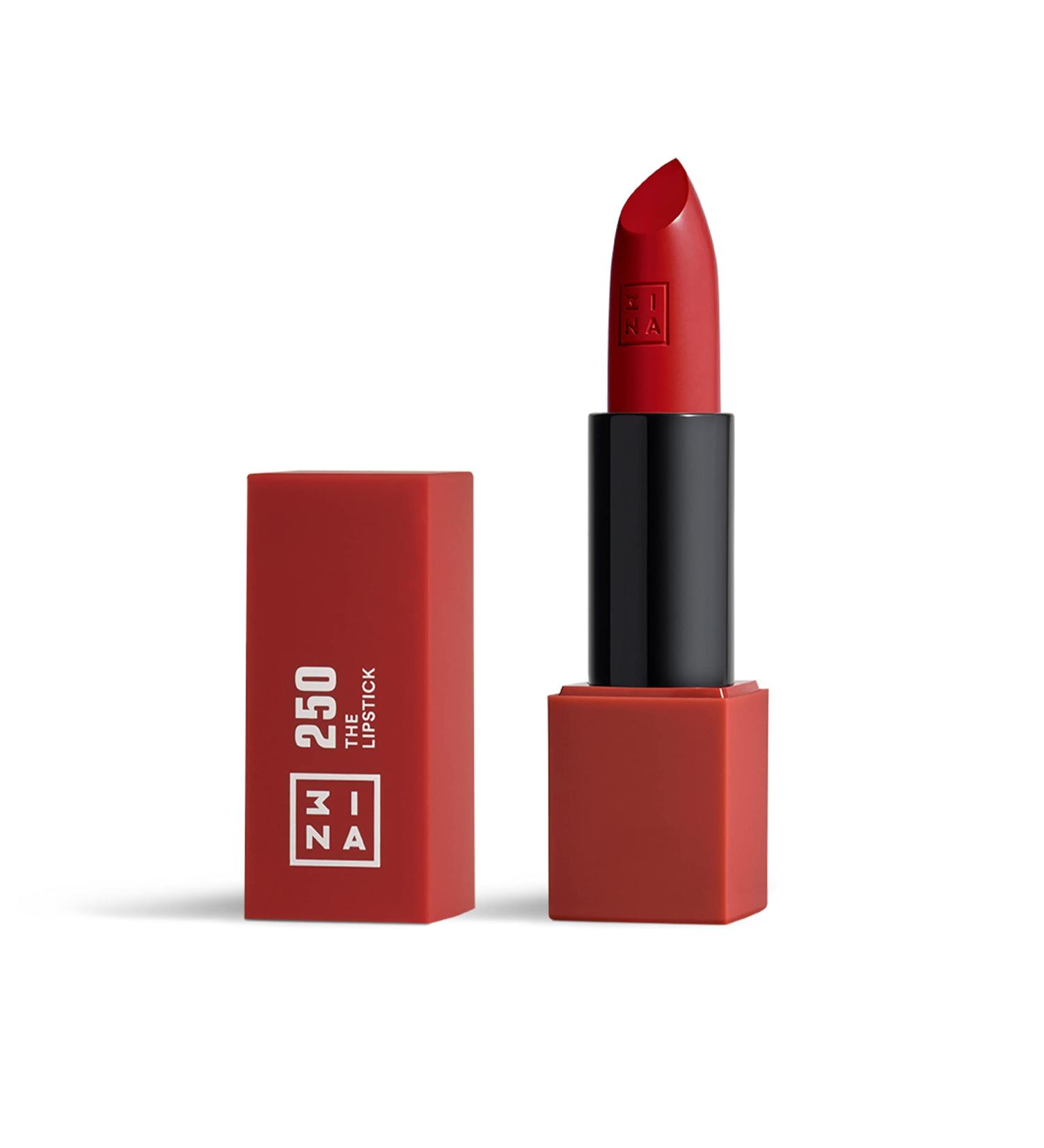 3INA Makeup Dark Pink Red Lipstick with Vitamin E & Shea Butter - Long Lasting Matte Lip Colour - Vegan & Cruelty-Free - Buy Online on GoSupps.com