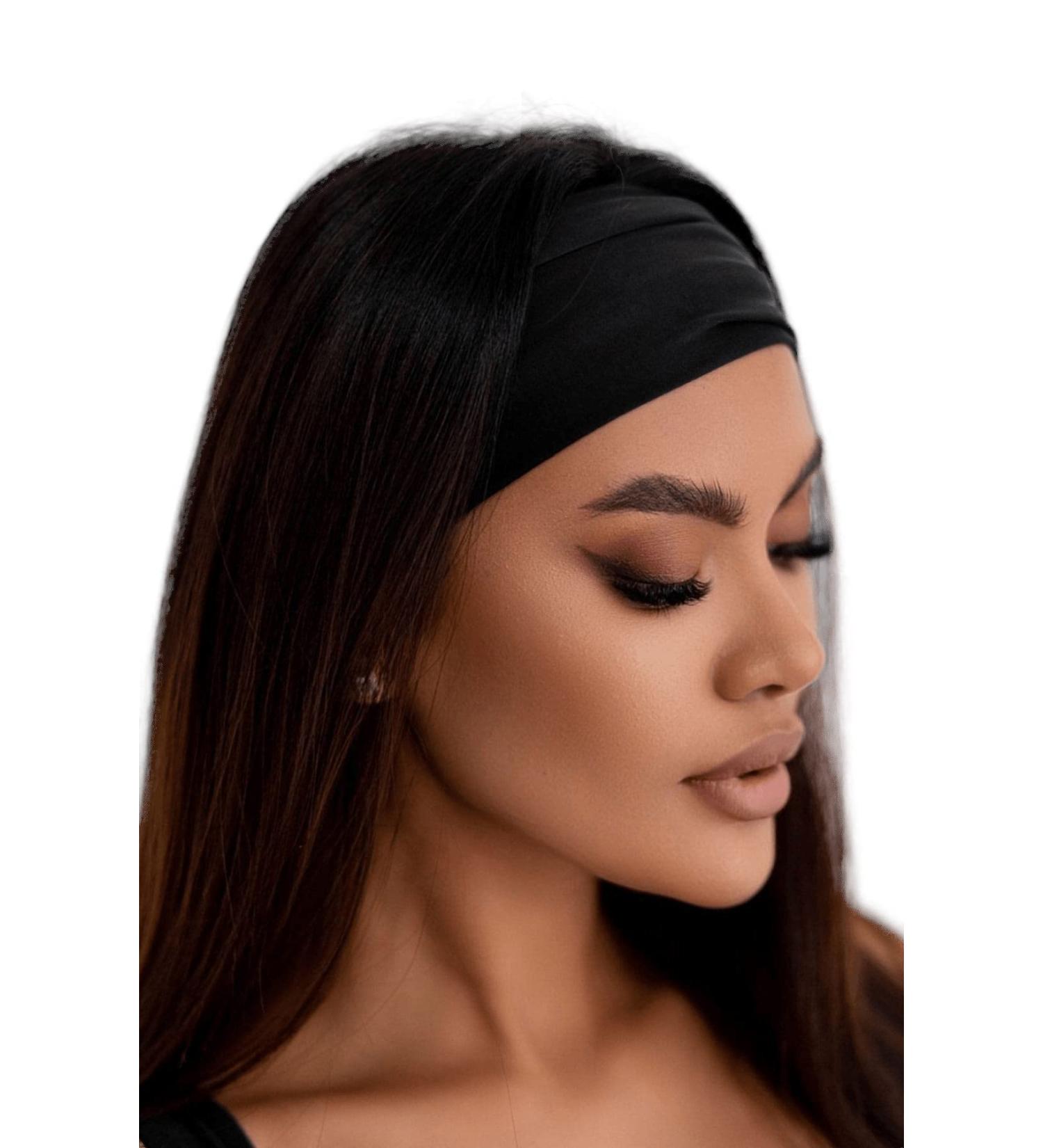 Bodya Headband Women Wide Elastic Soft Hairband Hairband Banda Nero Black Nero Black