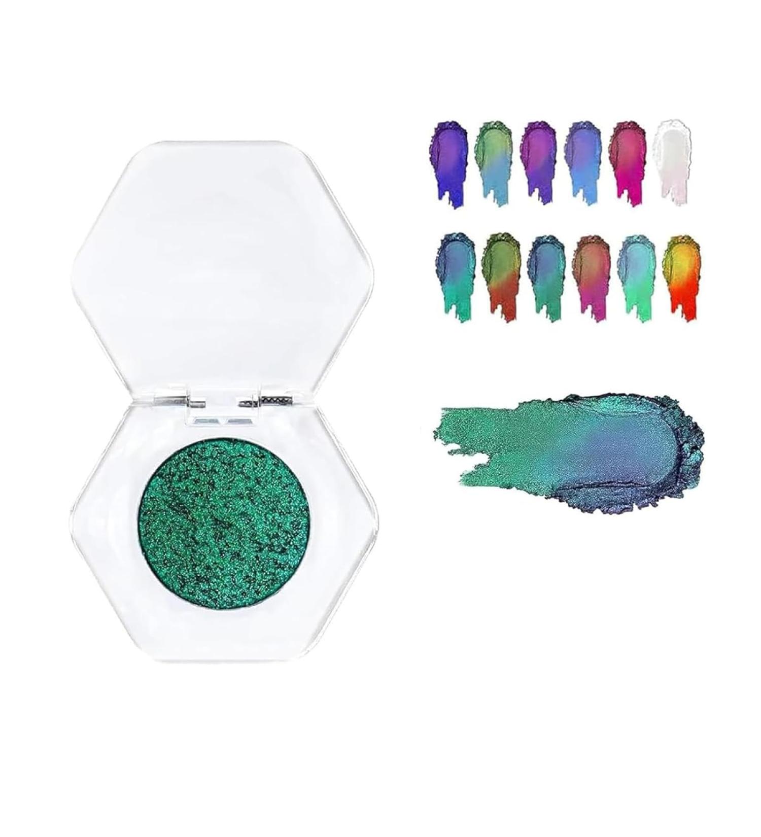 Adriana Nicole Cosmetics Eyeshadow Single Color Ethereal Eyeshadow Exquisite Glitter Eyeshadow Dual Chrome Eyeshadow (01#) - Buy Online on GoSupps.com