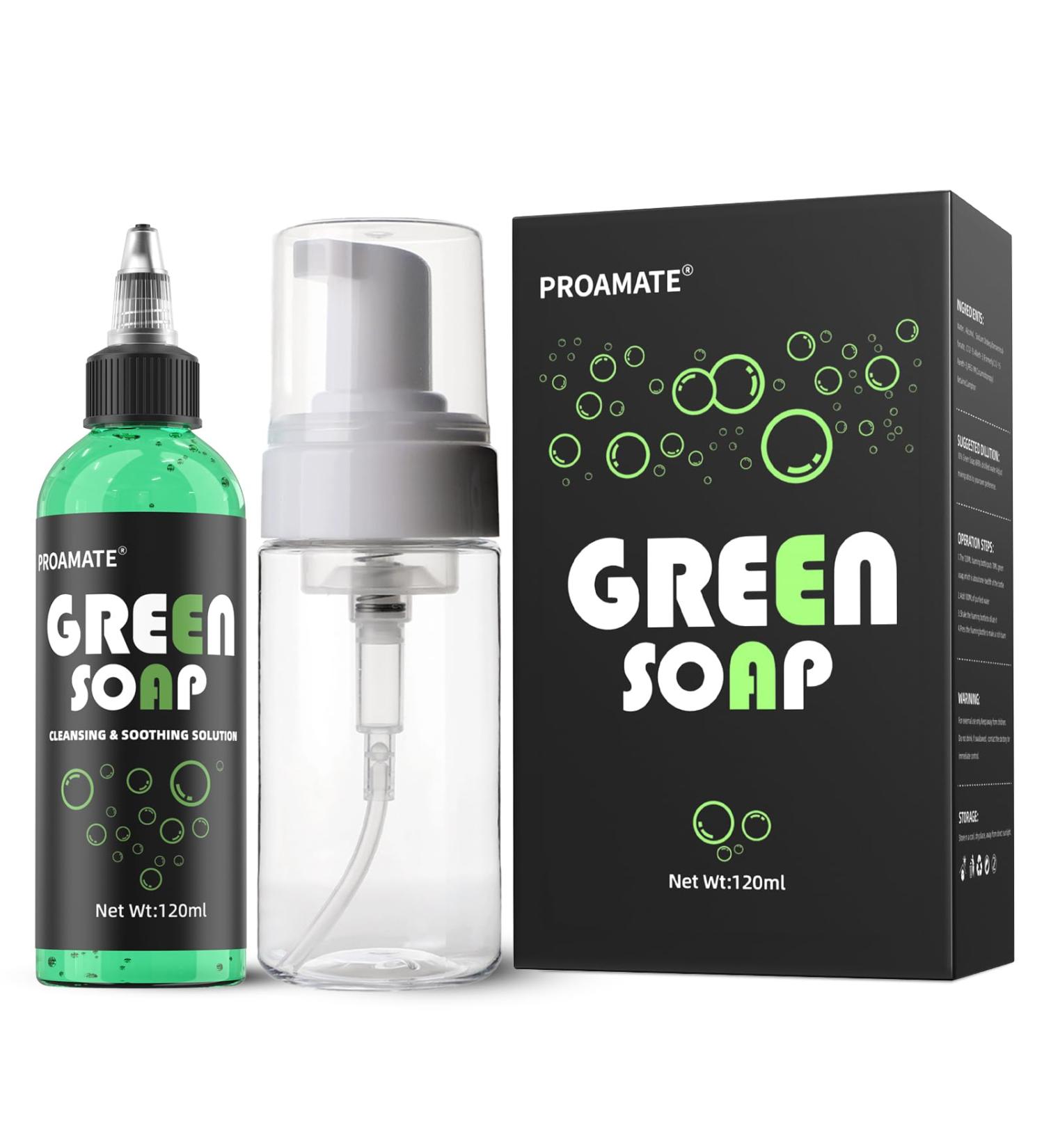 Savon de tatouage vert 120 ml avec bouteille en mousse fournitures de tatouage pour piercings de tatouage quipement propre pour la peau - Buy Online on GoSupps.com