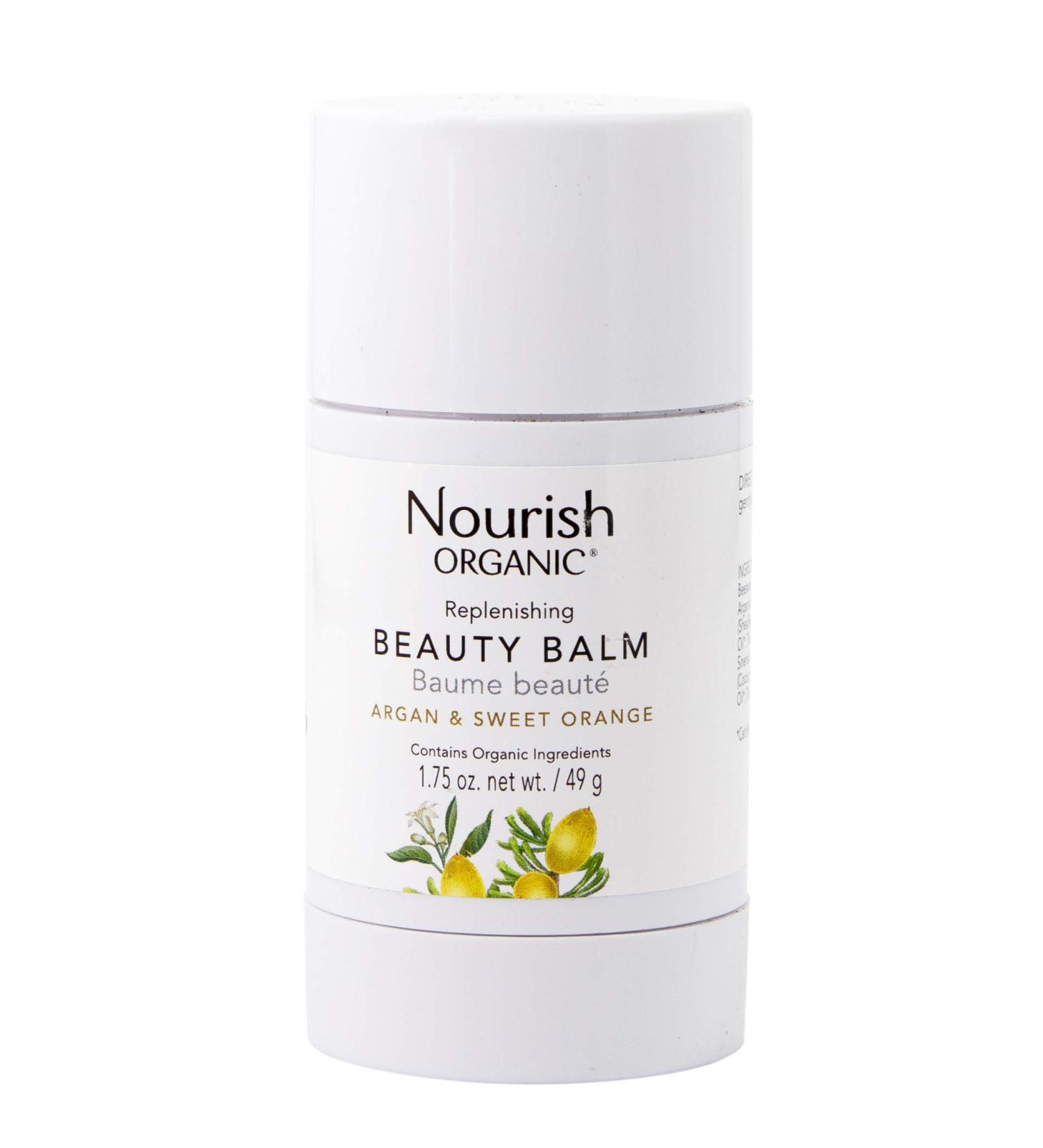 Nourish Organic Replenishing Beauty Balm - Argan & Sweet Orange | GMO-Free, USDA Organic, Cruelty-Free (1.75oz) - Buy Online on GoSupps.com