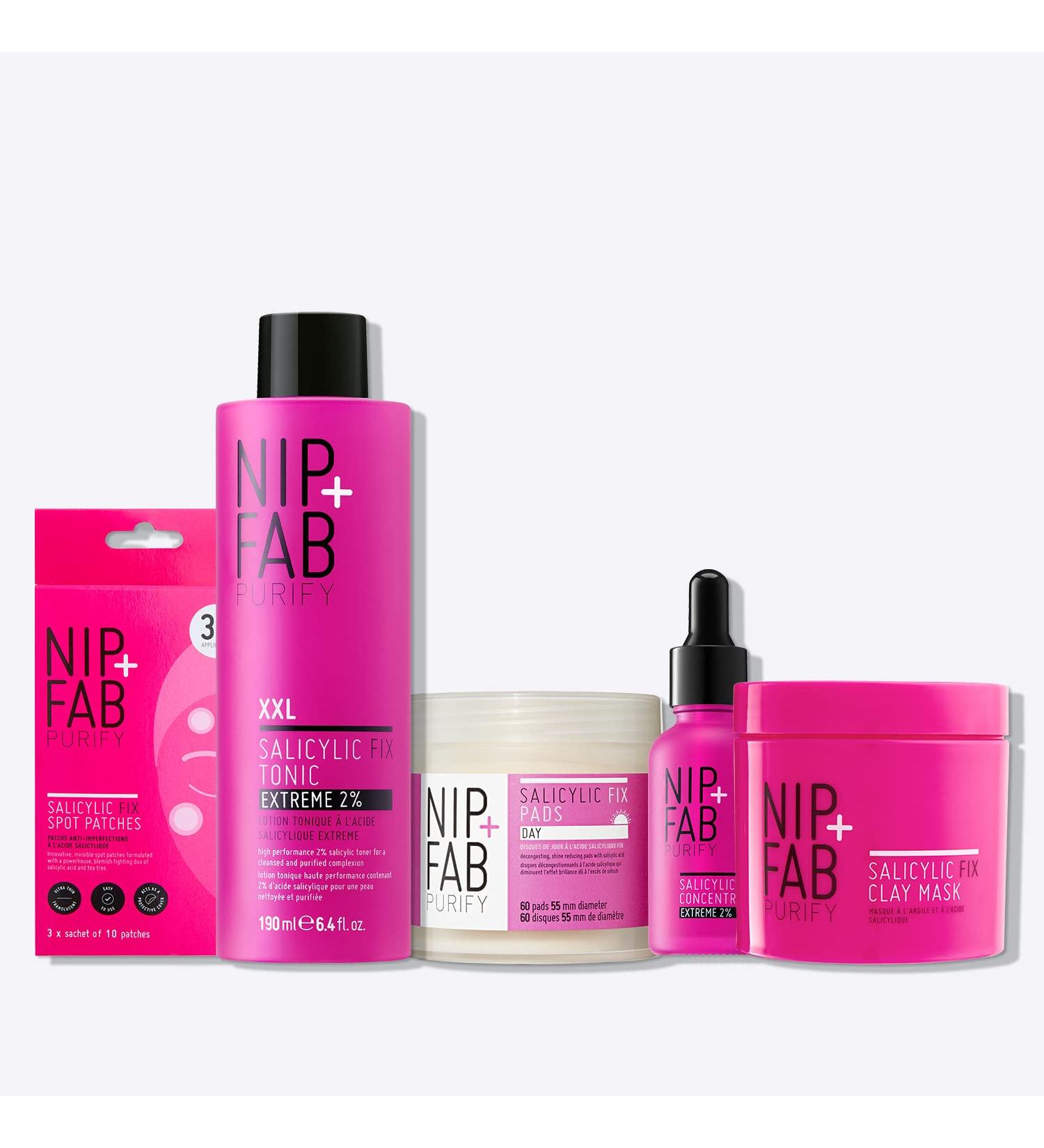 Nip + Fab Blemish Be Gone Regime Set | Salicylic Acid Fix | Detoxify Smooth Calm Moisturise Skin | Hyaluronic Acid | Niacinamide