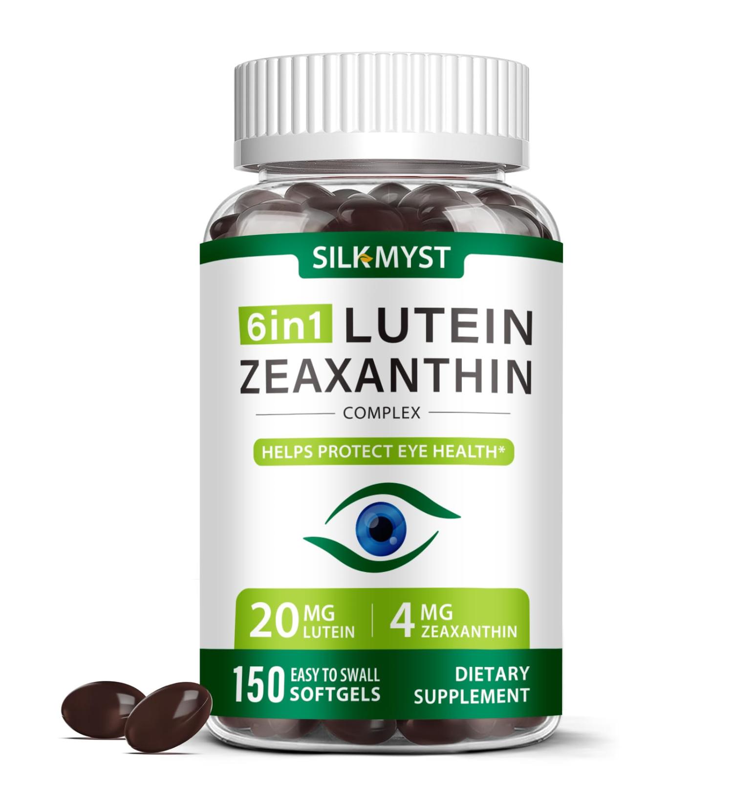 Lutein and Zeaxanthin Supplement-Eye Vitamins 150 Softgels 20mg Lutein & 4mg Zeaxanthin with Vitamins C E Zinc Copper for Blue Light Protection Eye Health Support 5 Months Supply 150 Count (Pack of 1) - Buy Online on GoSupps.com