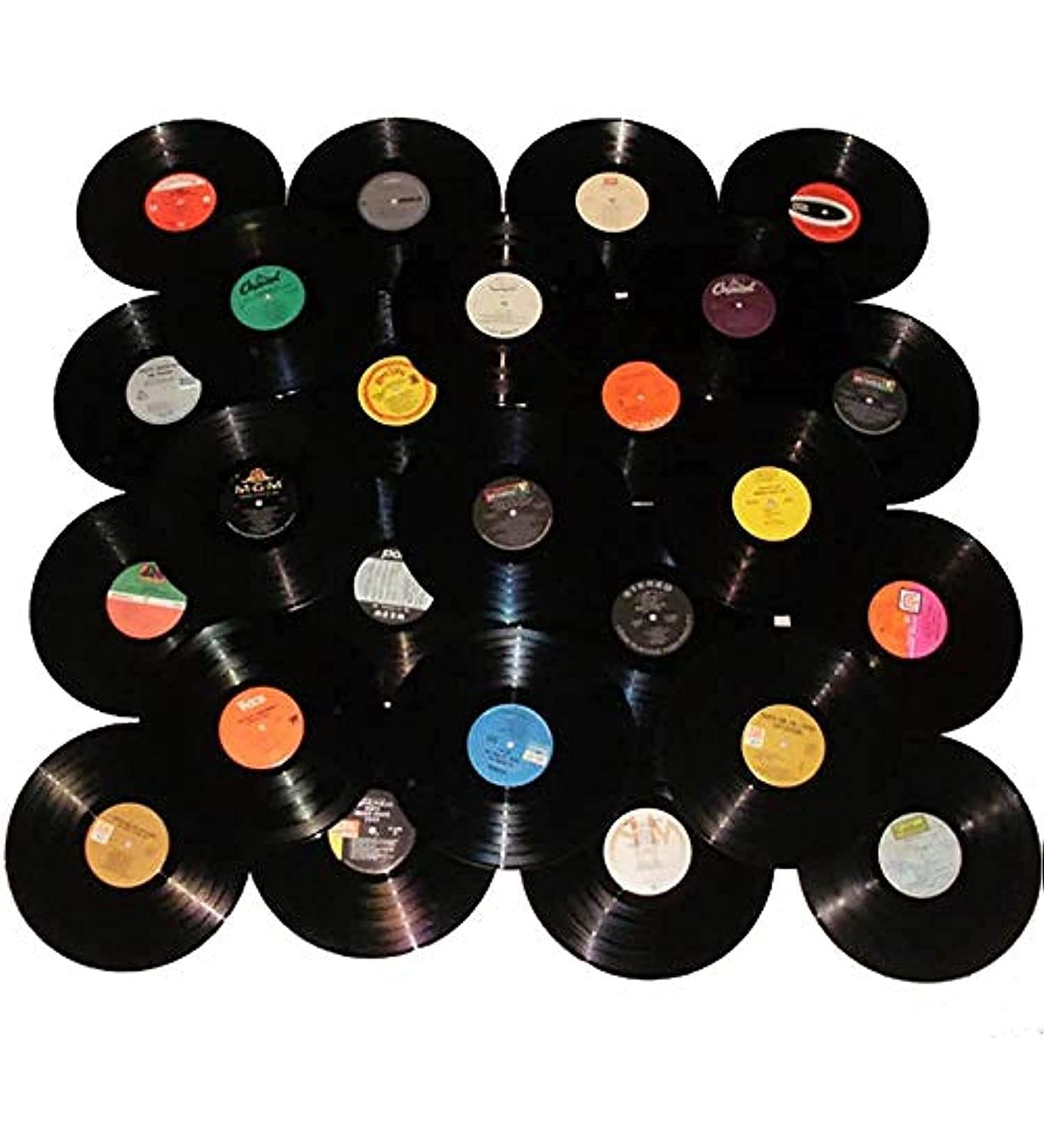 VinylShopUS - Lot of 12 Vinyl Records for Crafts & Decoration Artwork for Party Decor Artist Studio Vintage Look (Lot of 10)