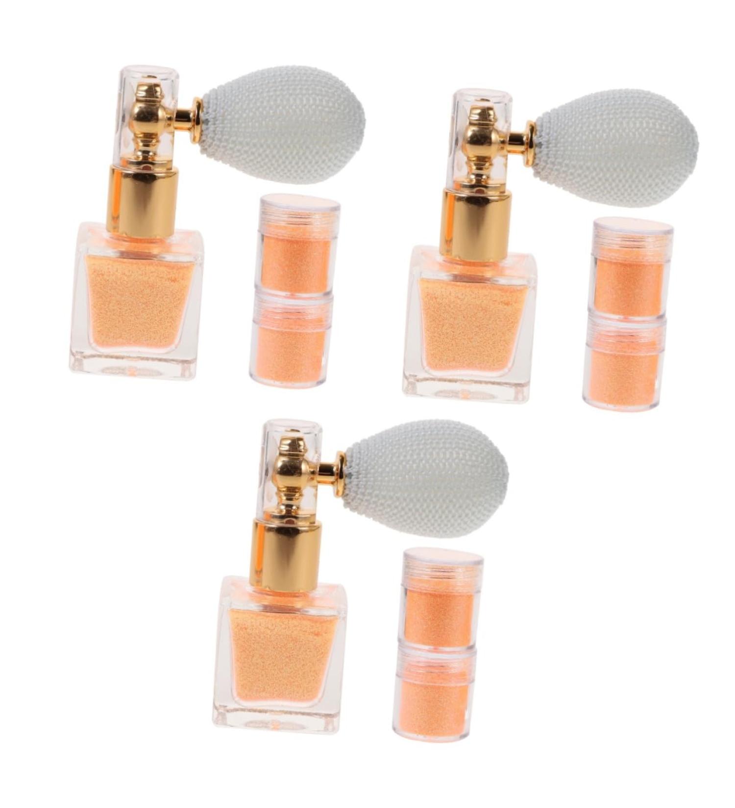 Beavorty 3 sets Highlighter Make for Loose Gloss Shimmering High Makeup Shimmer Face Nail Spray Sparkle Orangex3pcs 7.4X6.8CMx3pcs - Buy Online on GoSupps.com