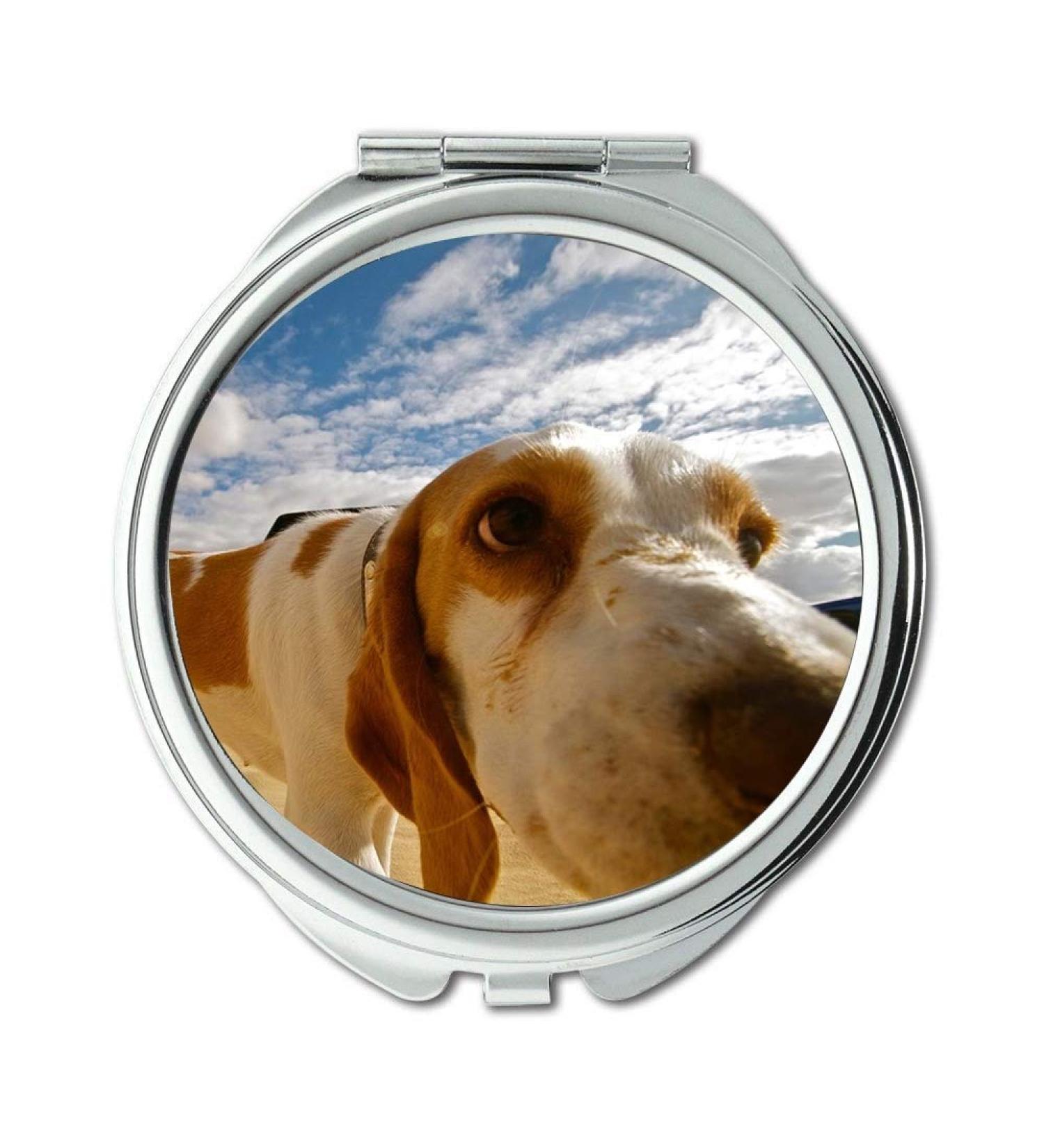 YENDOSTEEN Mirror Travel Mirror Dog Desert Animal Nature Pet Sand Landscape Cute pocket mirror portable mirror - Buy Online on GoSupps.com