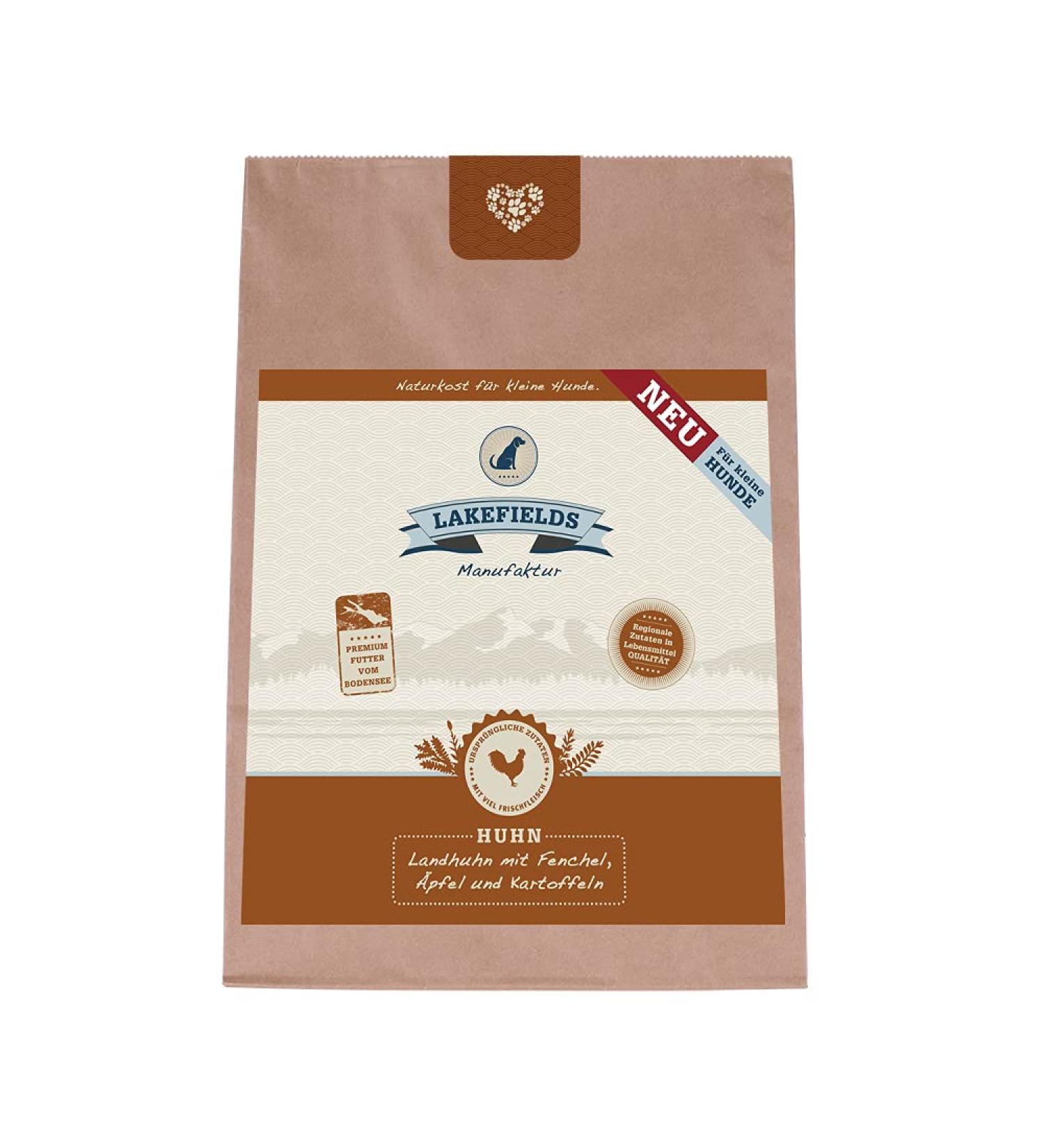 LAKEFIELDS Chicken Dried Meat Menu - For Adult and Small Dogs - 1000g - Complete Grain Free Food