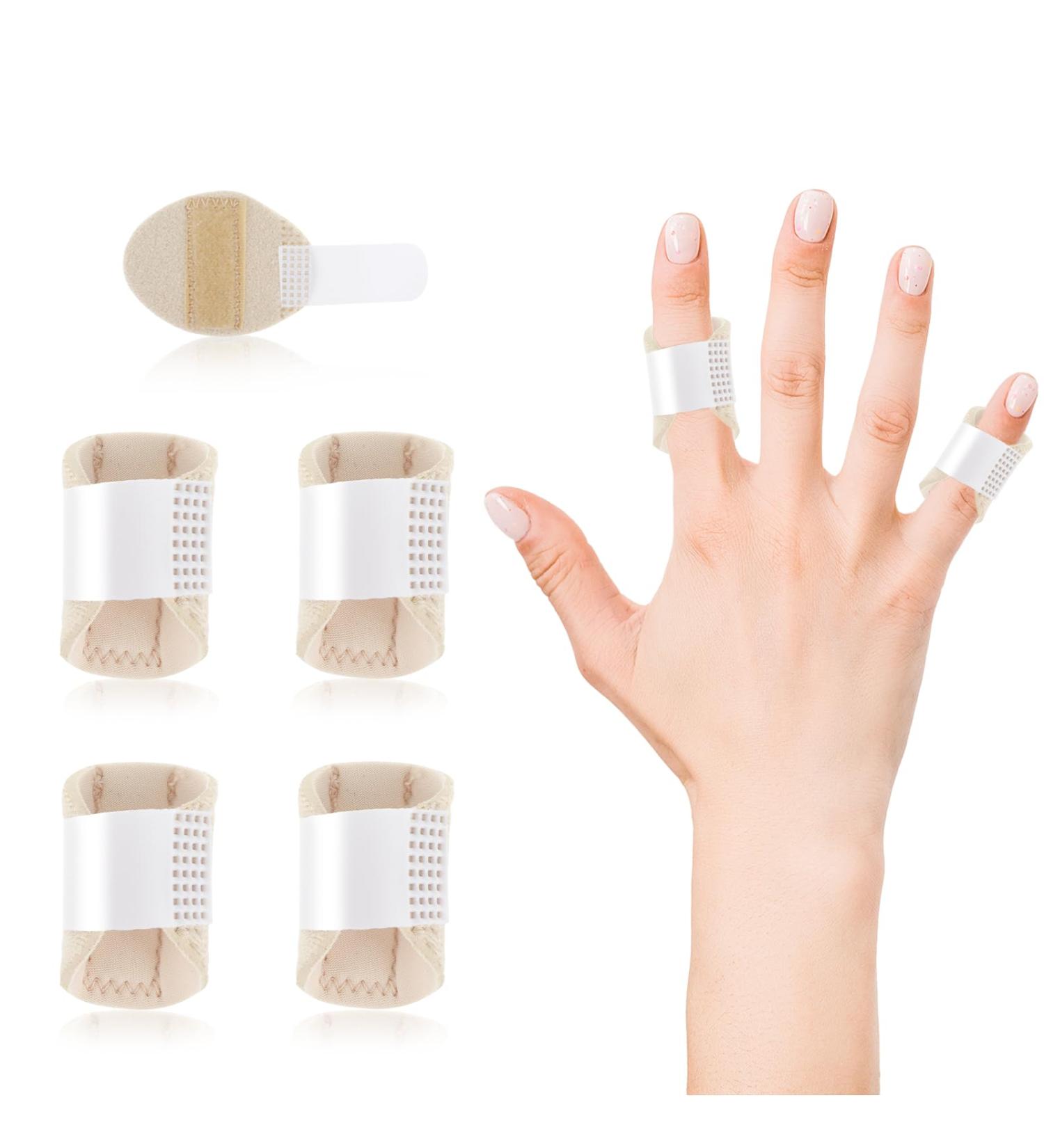 Buy Sibba 5 Pcs Thumb & Pinky Finger Splints | Adjustable Finger Brace & Knuckle Sleeves for Arthritis Relief - Breathable Support & Stabilization - Buy Online on GoSupps.com