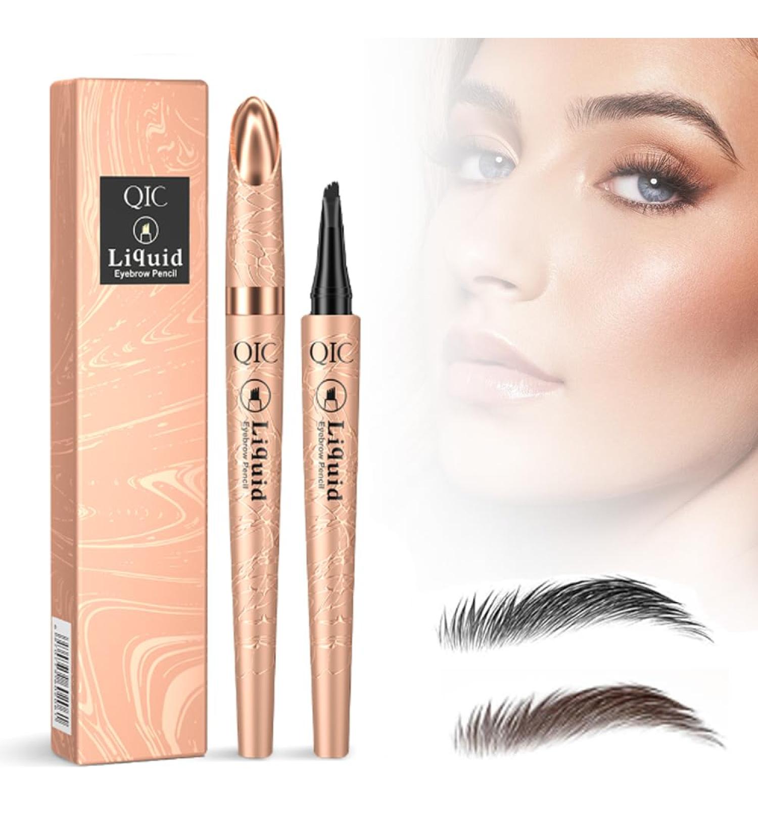 2024 New Magic Eyebrow Pencil with 4 Fork Tip 3D Microblading Eyebrow Pencil Natural Makeup Fine Stroke Magic Eyebrow Pencil Long-Lasting Natural Waterproof Eyebrow Pencil Stay on All Day Black+dark Coffee - Buy Online on GoSupps.com