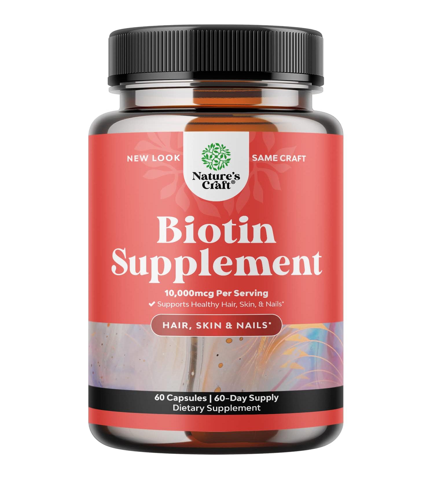 Pure Potent Biotin Vitamins for Hair Growth & Skin Health - Natural Supplement for Men and Women - Faster Metabolism Support - Buy Online on GoSupps.com