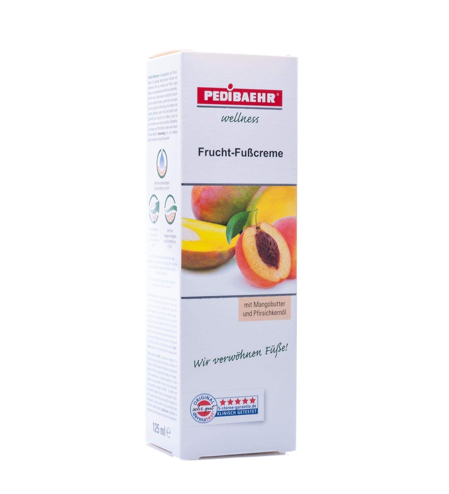 Buy PediBaehr Fruit Foot Balm - Mango Butter & Peach Kernel Oil for All Skin Types - 125ml Foot Care Cream - International Shipping Available - Buy Online on GoSupps.com